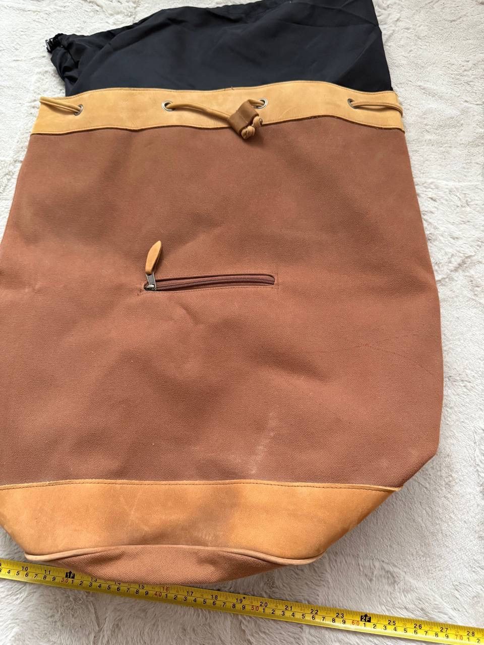 Marlboro Marlboro Brown Cotton Denim Backpack Bag With Leather insert Size ONE SIZE - 17 Thumbnail