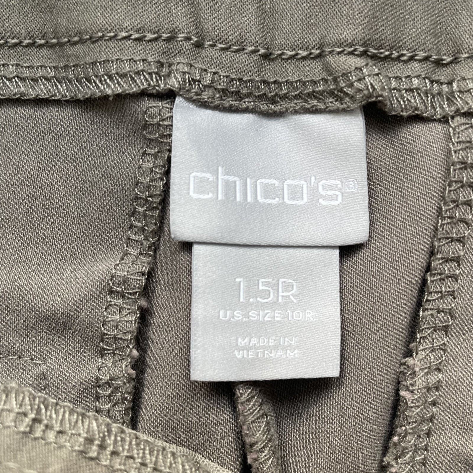 Chicos Chico's Women's Juliet Slim Ankle Pants Taupe Brown 1.5R 10 Size 32" / US 10 / IT 46 - 3 Thumbnail