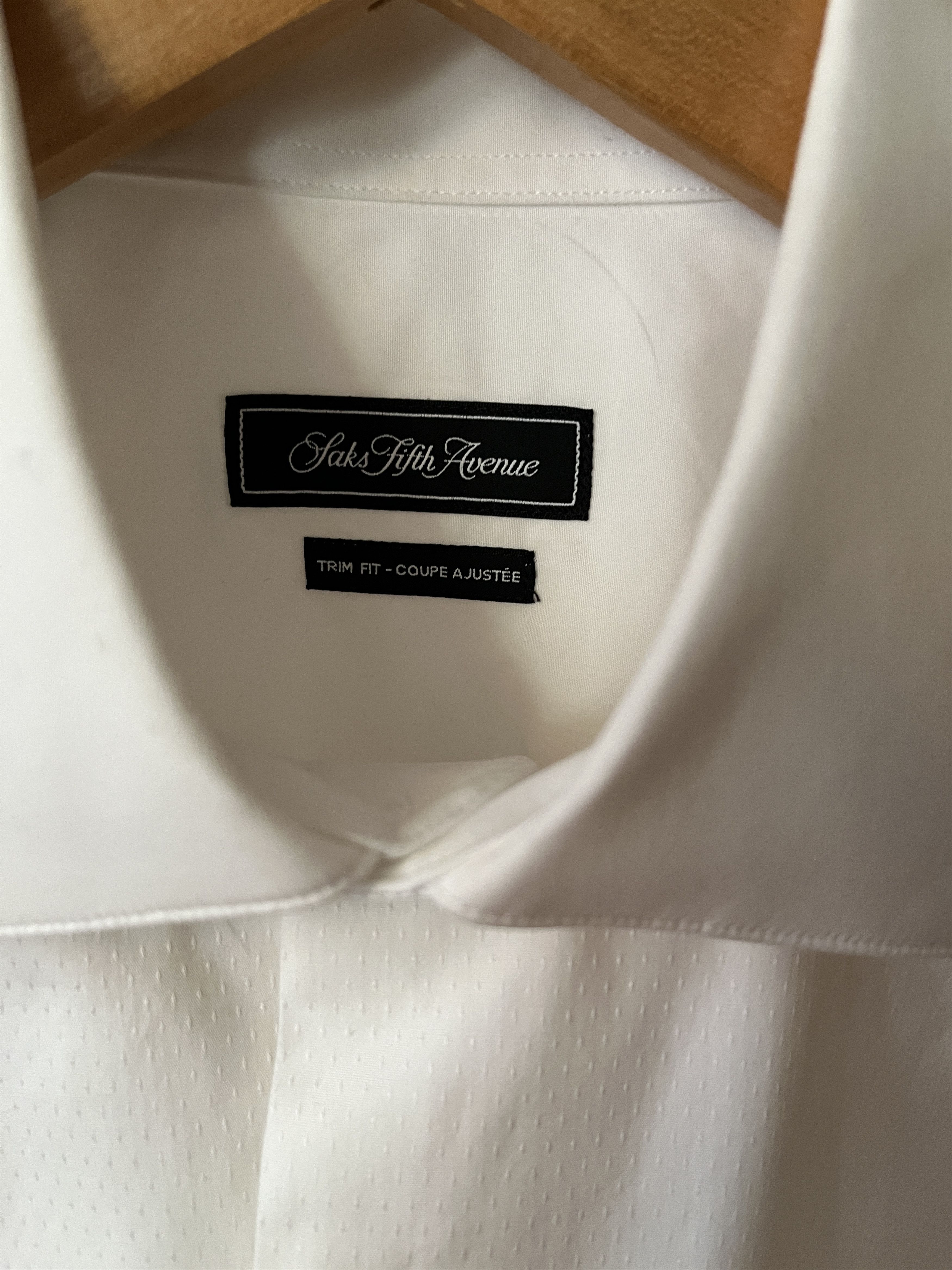 Saks Fifth Avenue Saks Fifth Avenue French Cuff Tuxedo Shirt 14.5 Size 36R - 2 Thumbnail