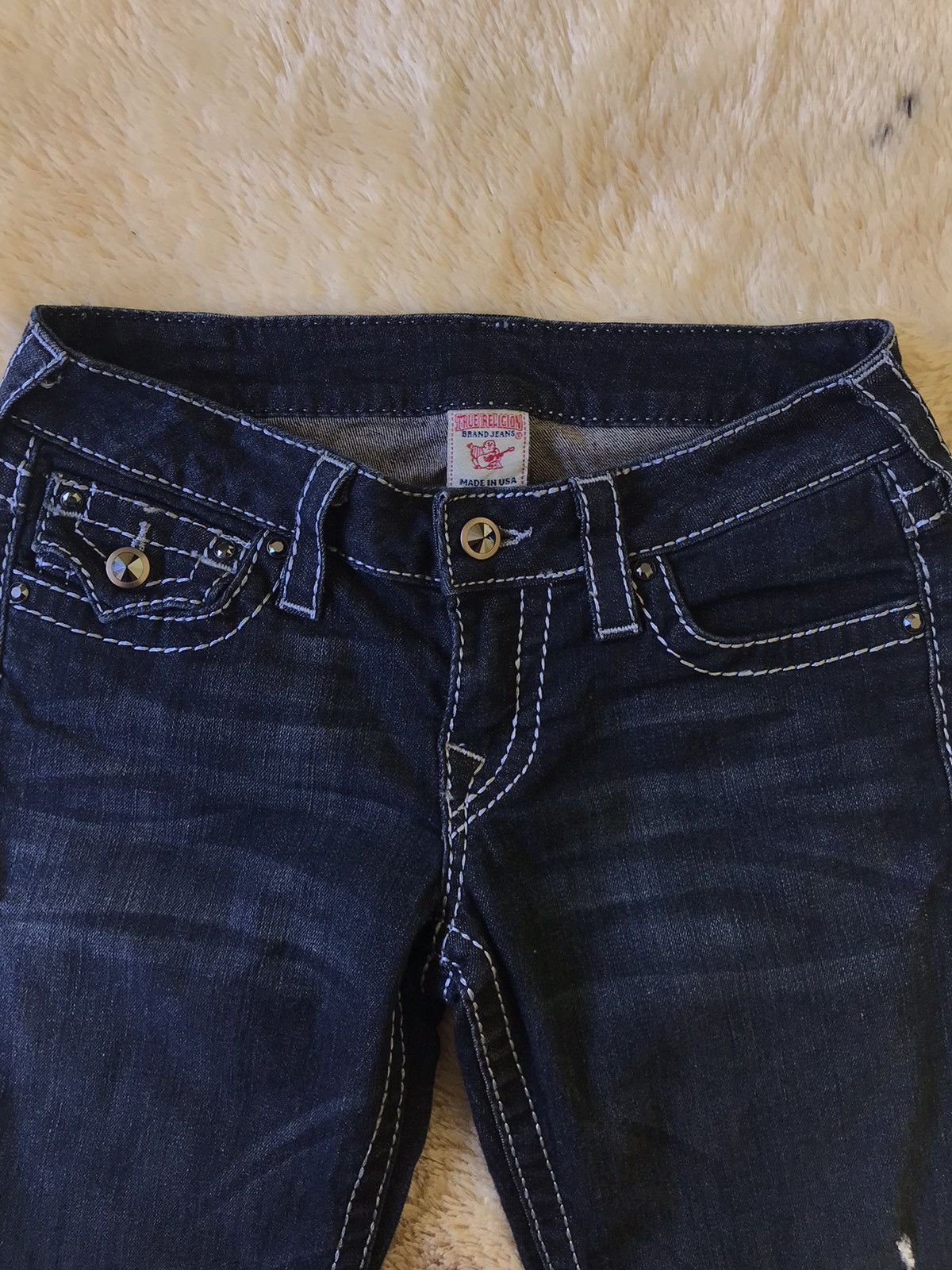 True Religion True Religion Made in USA Vintage Skinny Jeans Navy Size 27" / US 4 / IT 40 - 1 Thumbnail