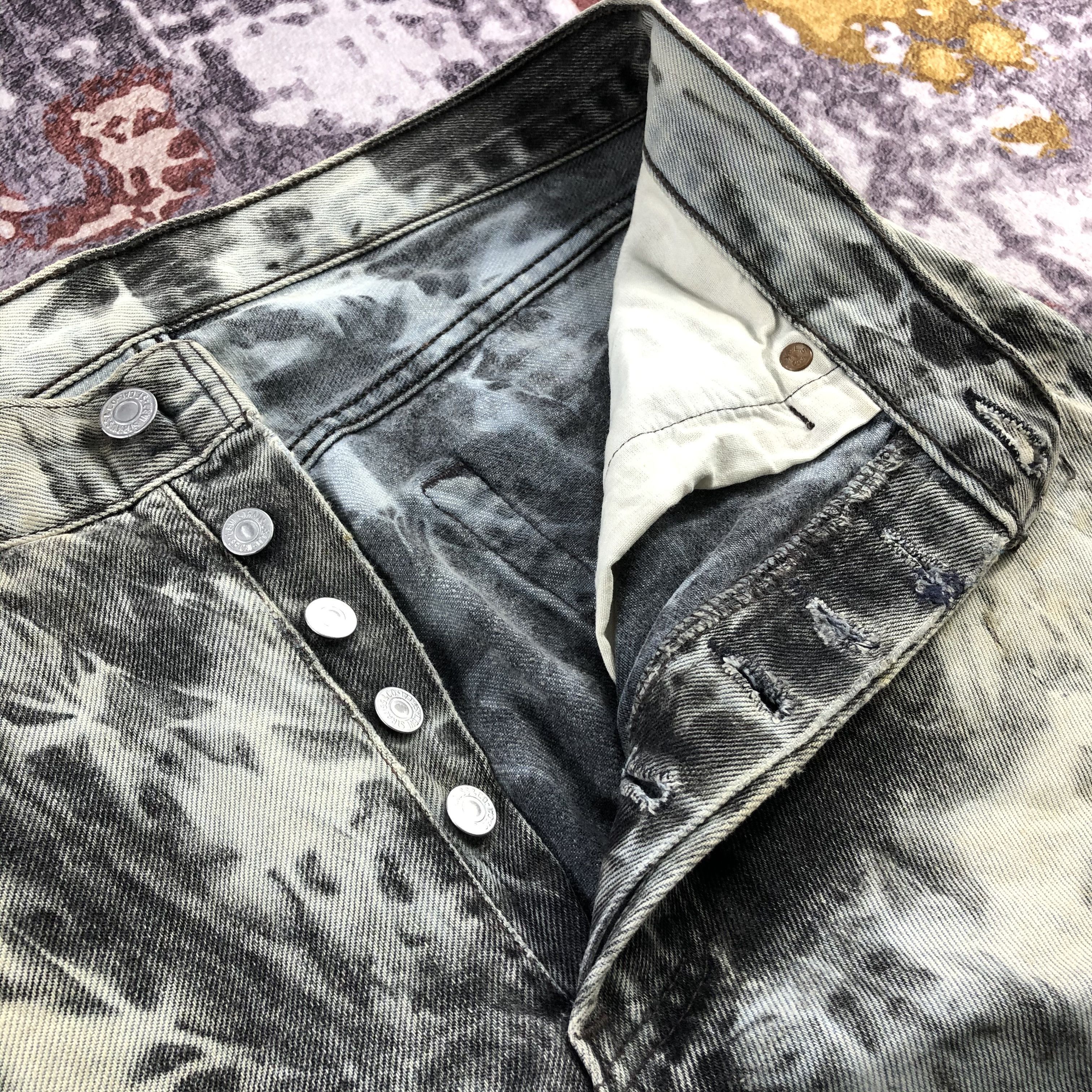 Levi's Vintage 90s Bleached Levis 501 Jeans-JM2512 Size US 34 / EU 50 - 14 Thumbnail