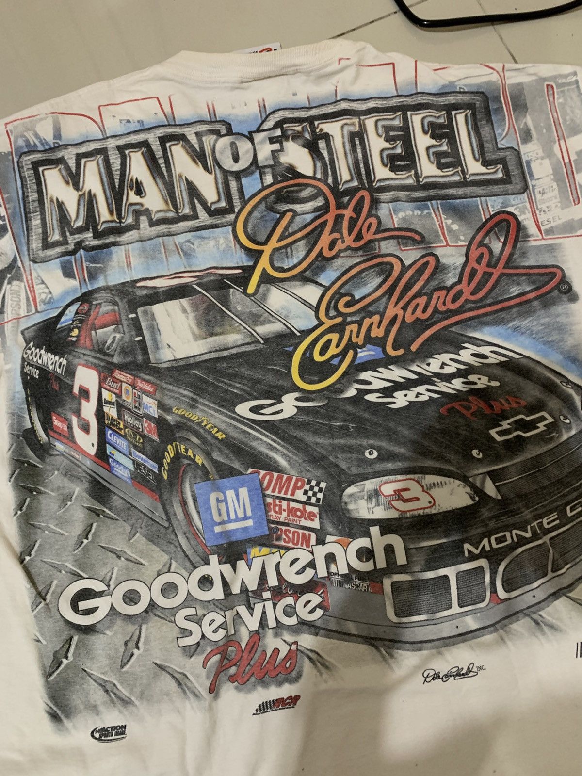Chase Authentics Vintage NASCAR Dale Earnhardt All Over Print Man Of Steel🔥 Size US XL / EU 56 / 4 - 6 Thumbnail