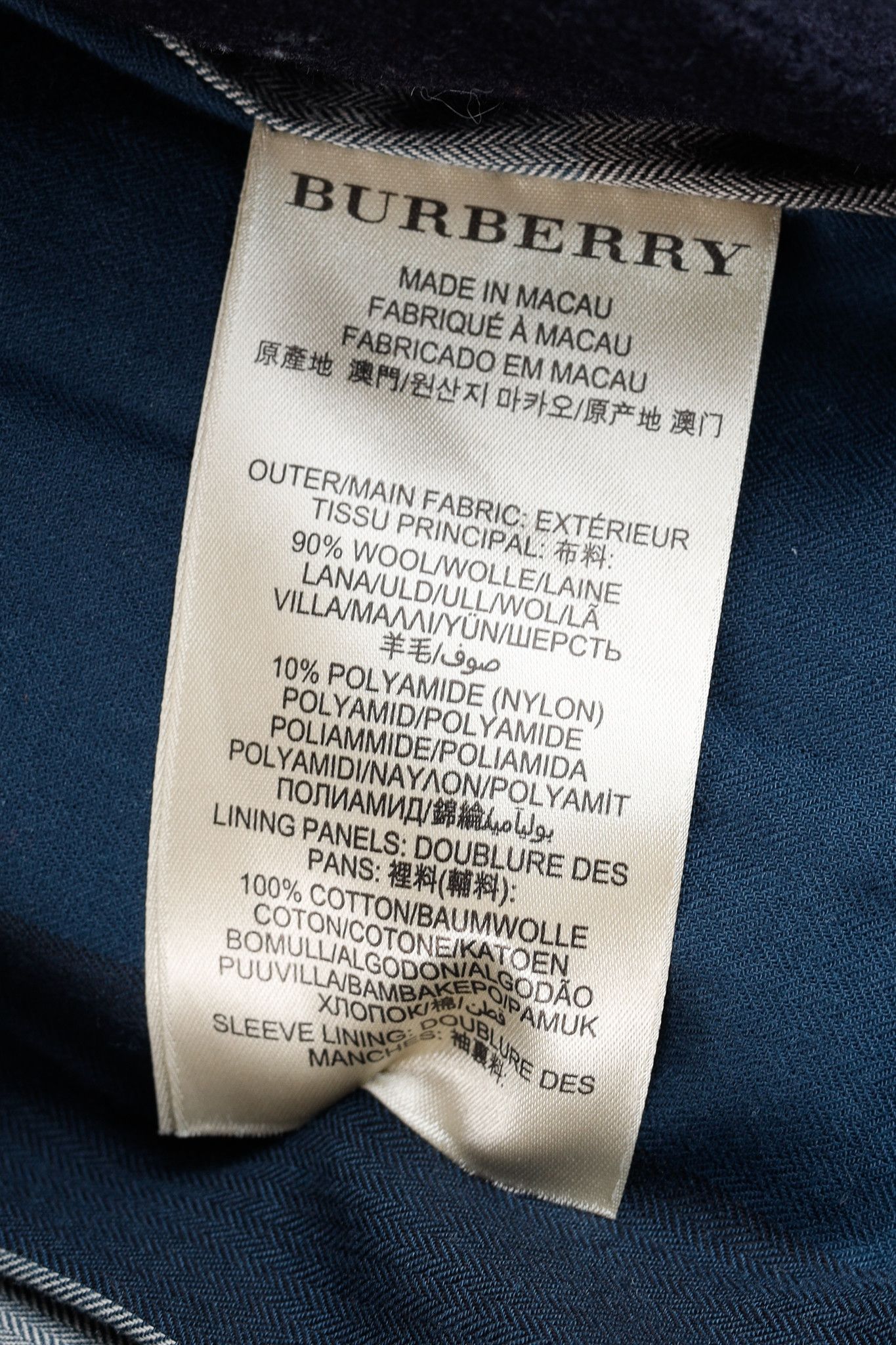 Burberry Burberry Brit Navy Wool-Blend Double-Breasted Peacoat Size US L / EU 52-54 / 3 - 11 Thumbnail