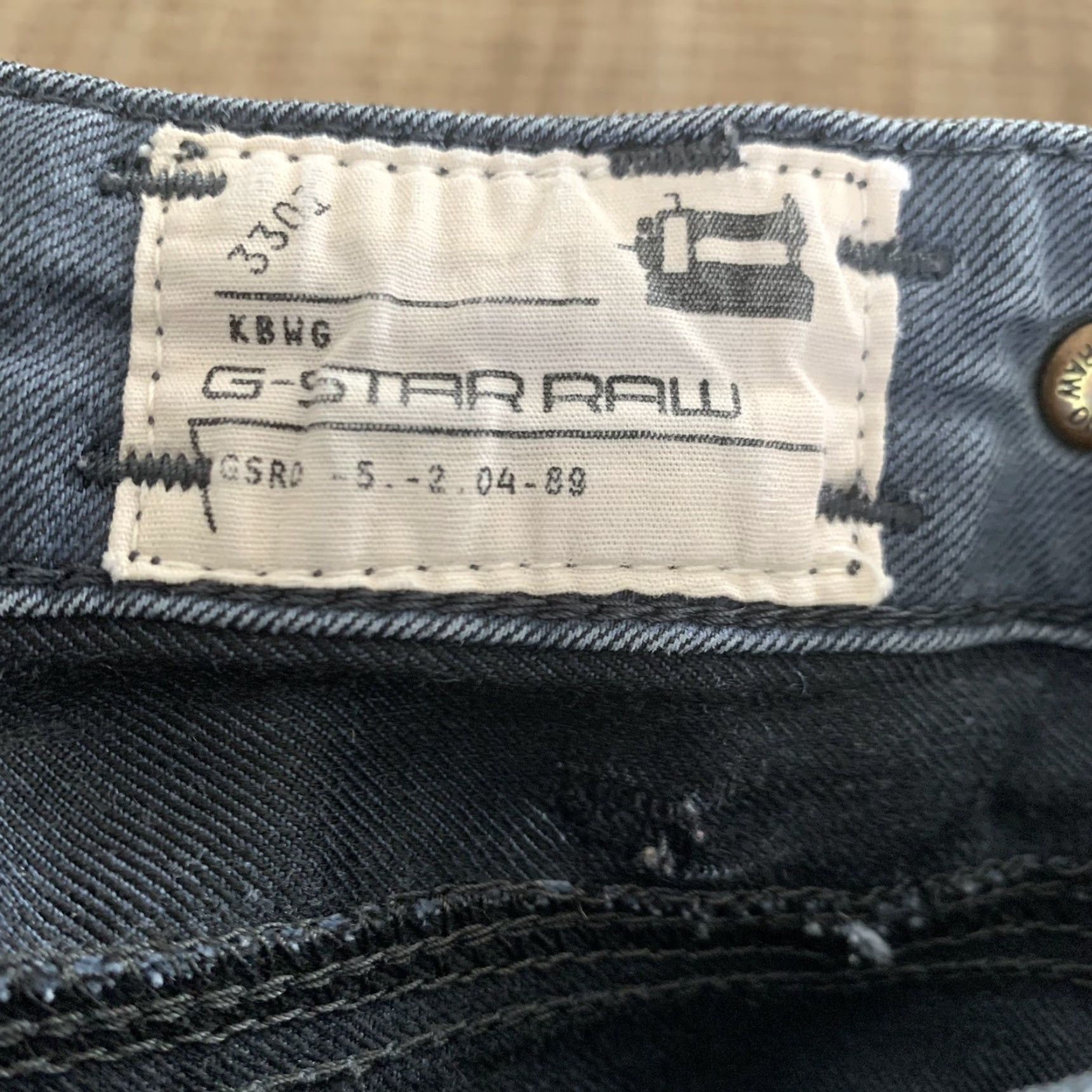 Vintage G-STAR RAW Jeans Womens Denim 3301 Super Skinny 26x27 Side Zip Blue Gray Raw Hem Size 26" / US 2 / IT 38 - 2 Thumbnail