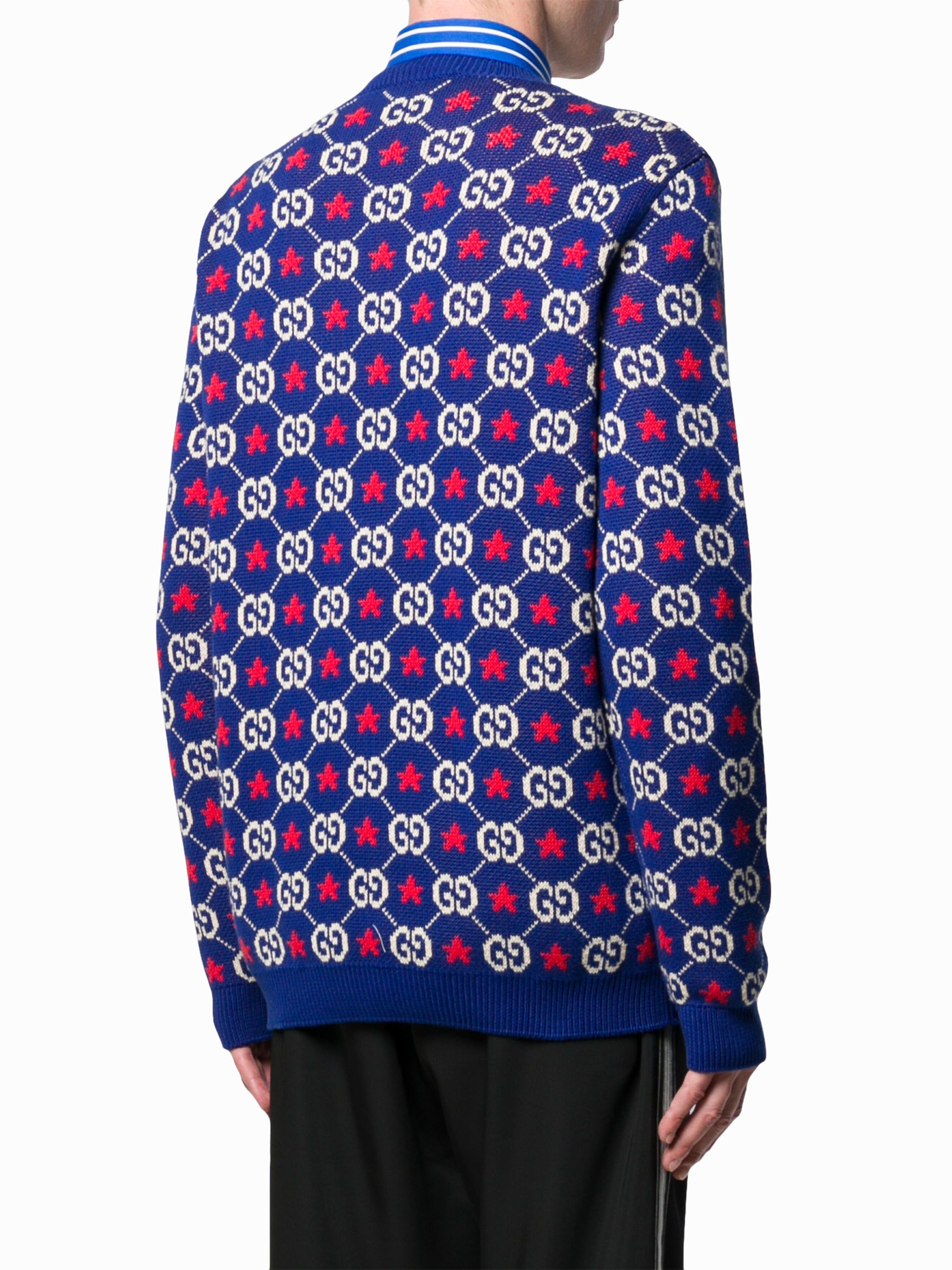 Gucci AUTHENTIC GUCCI LOGO-INTARSIA COTTON SWEATER Size US M / EU 48-50 / 2 - 8 Thumbnail