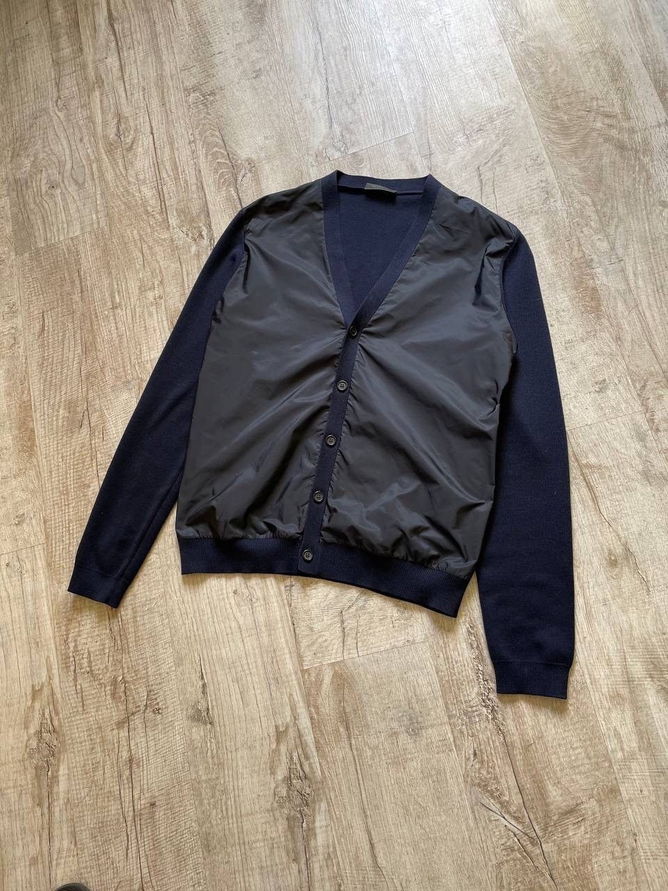 Prada Wool Cardigan Prada Nylon Size US L / EU 52-54 / 3 - 8 Thumbnail