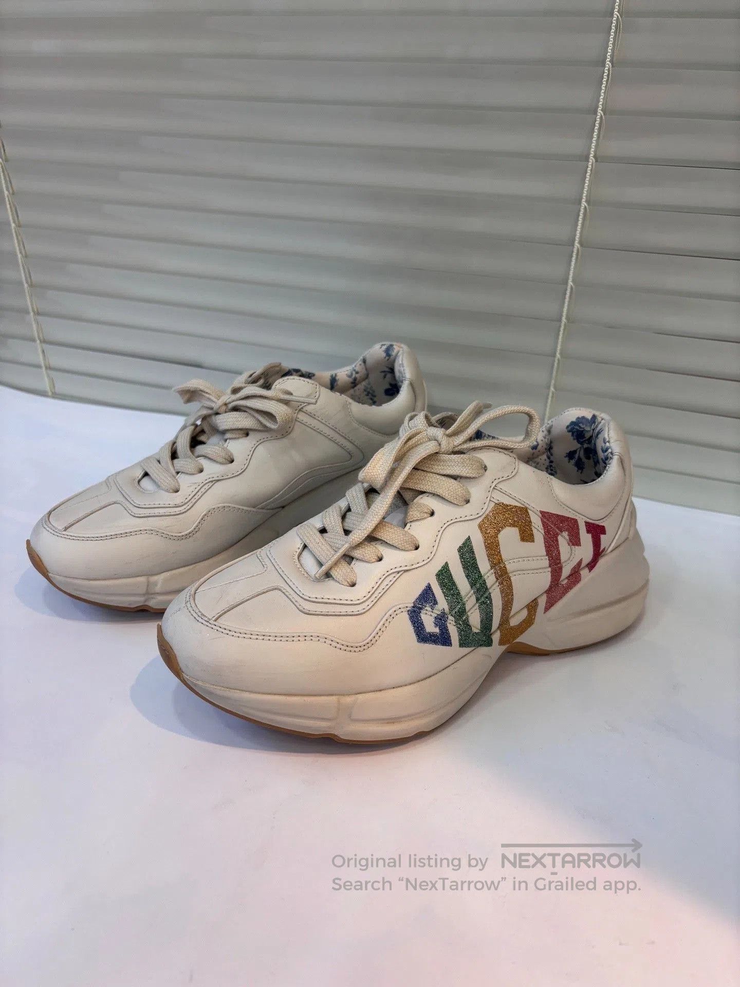Gucci Gucci Classic Rainbow Logo Dad Shoes. Size US 5 / IT 35 - 1 Thumbnail