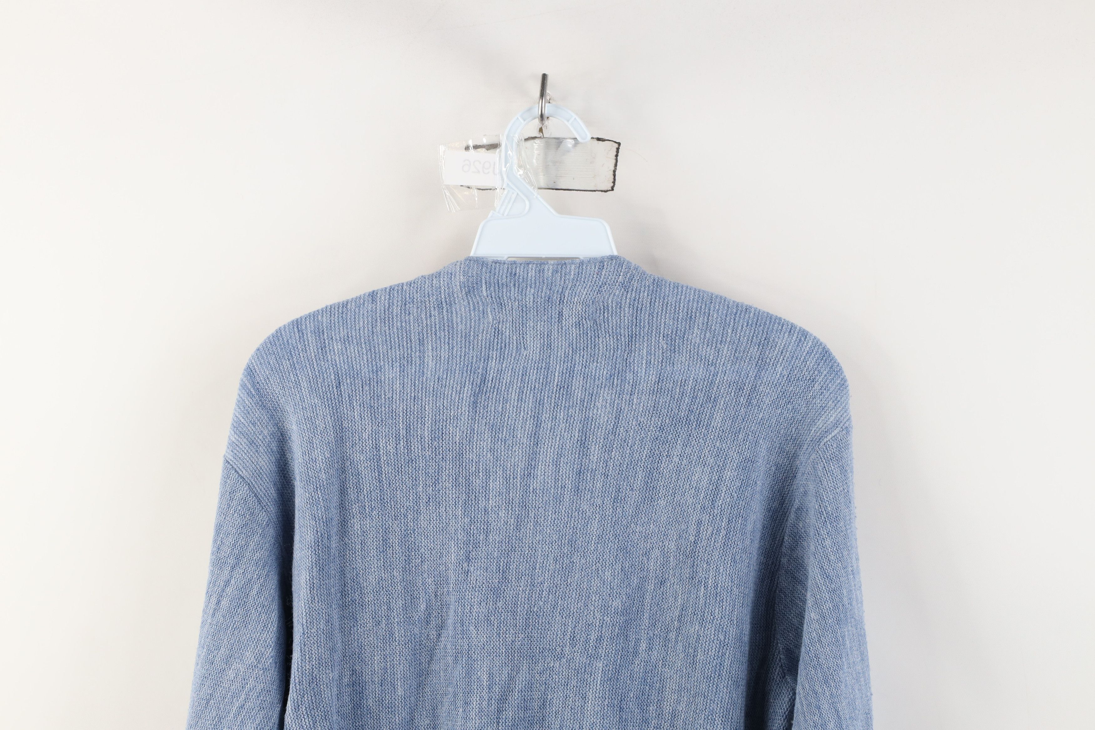 Vintage Vintage 90s Streetwear Ribbed Knit Cardigan Sweater Blue USA Size US S / EU 44-46 / 1 - 11 Thumbnail