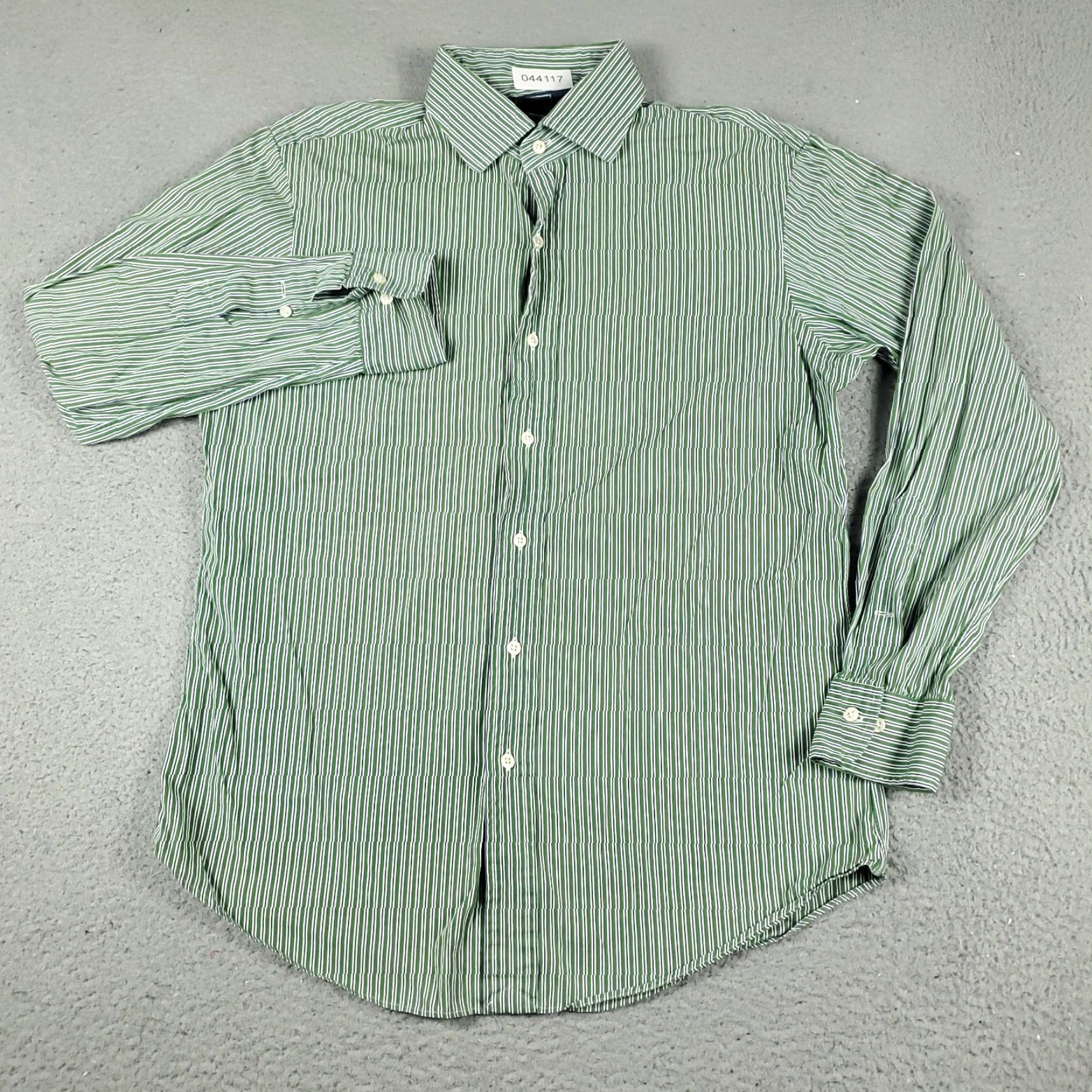 Ralph Lauren Ralph Lauren Shirt Mens Dress Shirt Button-Down Long Sleeve 15.5 Green Stripe Vintage N/A Size 40R - 2 Thumbnail