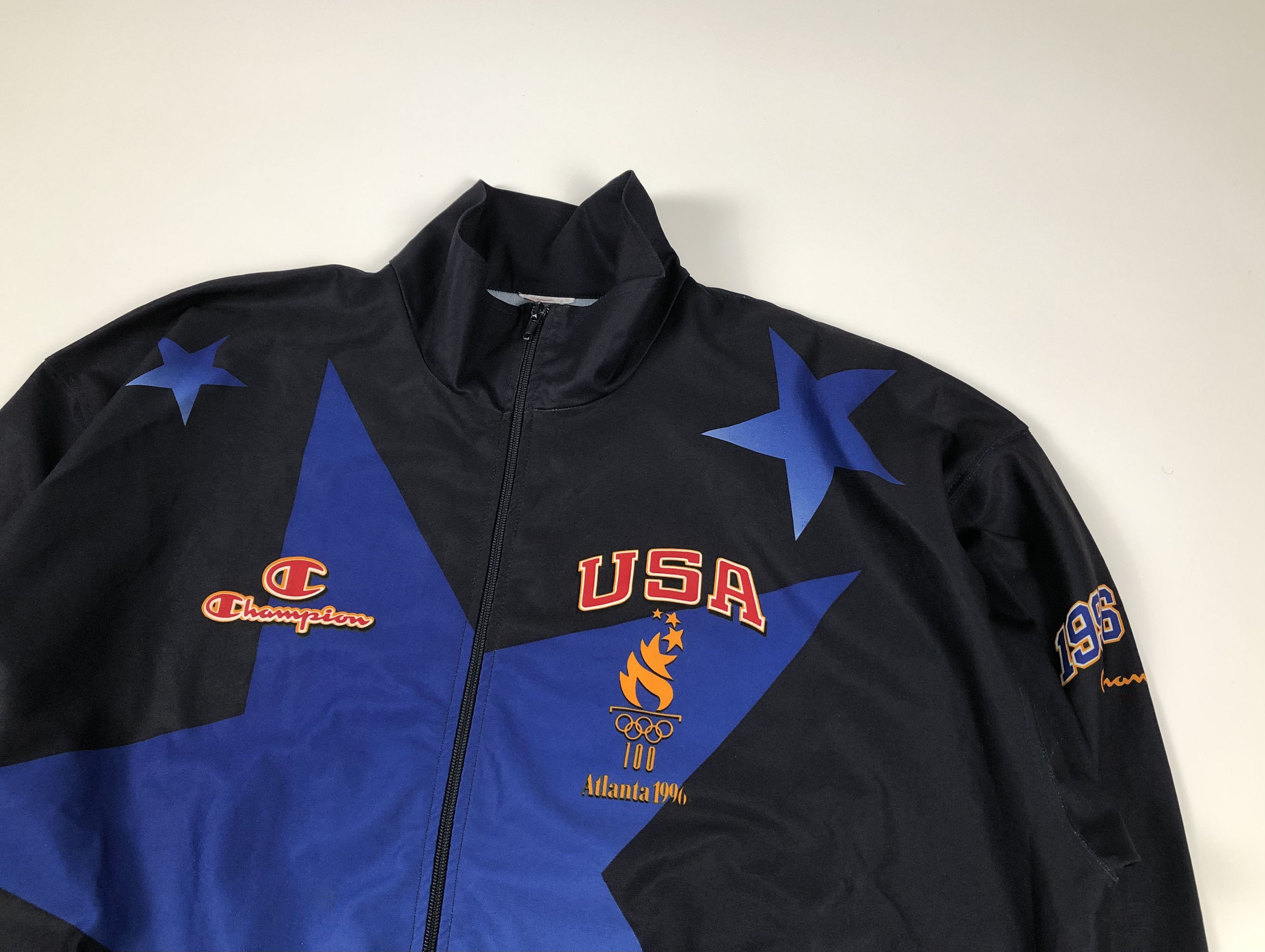 Champion 1996 USA Olympics Atlanta Champion Vintage Track Jacket Size US XXL / EU 58 / 5 - 2 Thumbnail