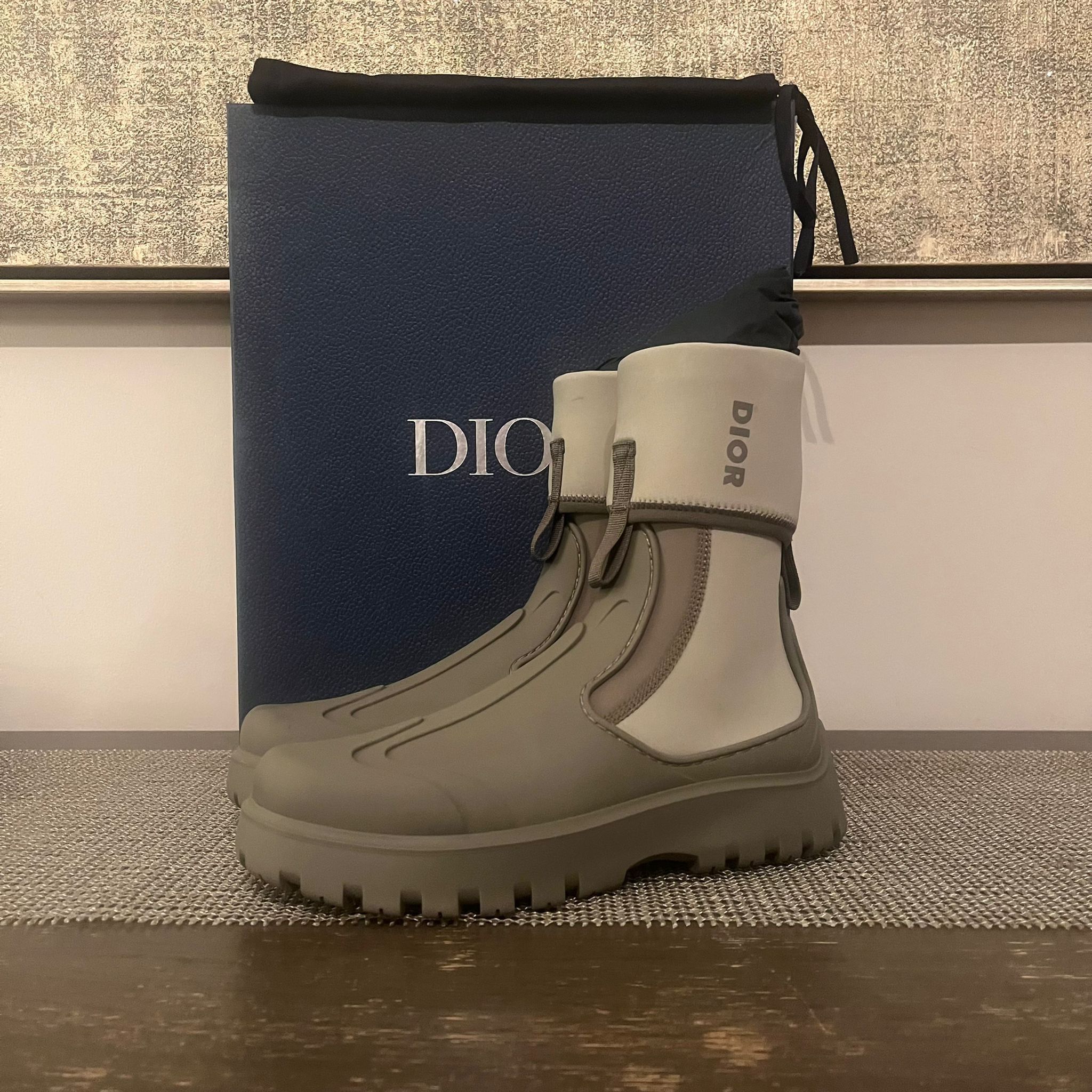 Dior Garden Neoprene Boots in Khaki Size US 9 / EU 42 - 3 Thumbnail