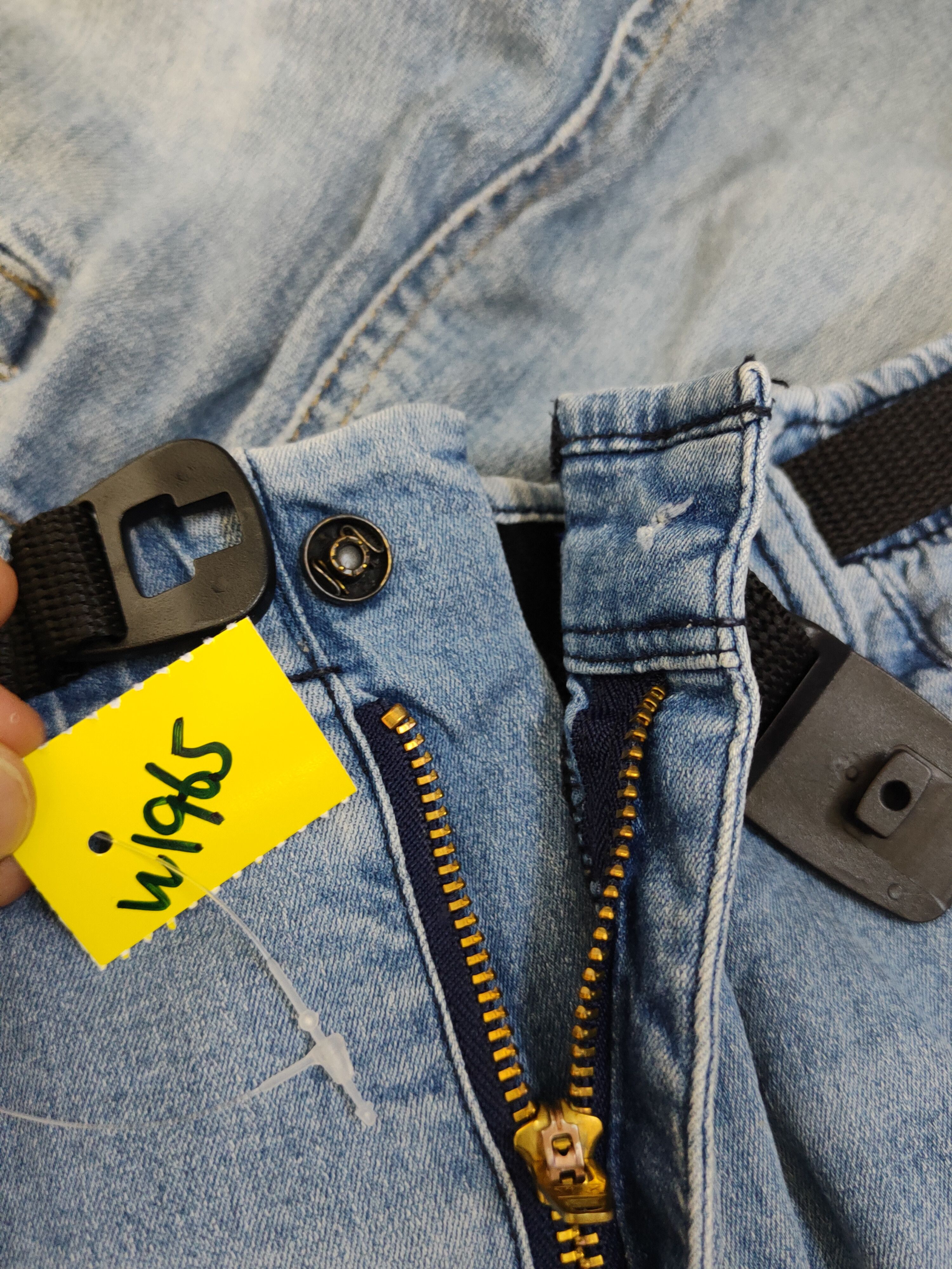 Japanese Brand FieldCore Blue Distressed Ripped cargo Jeans #W1965 Size US 32 / EU 48 - 18 Thumbnail