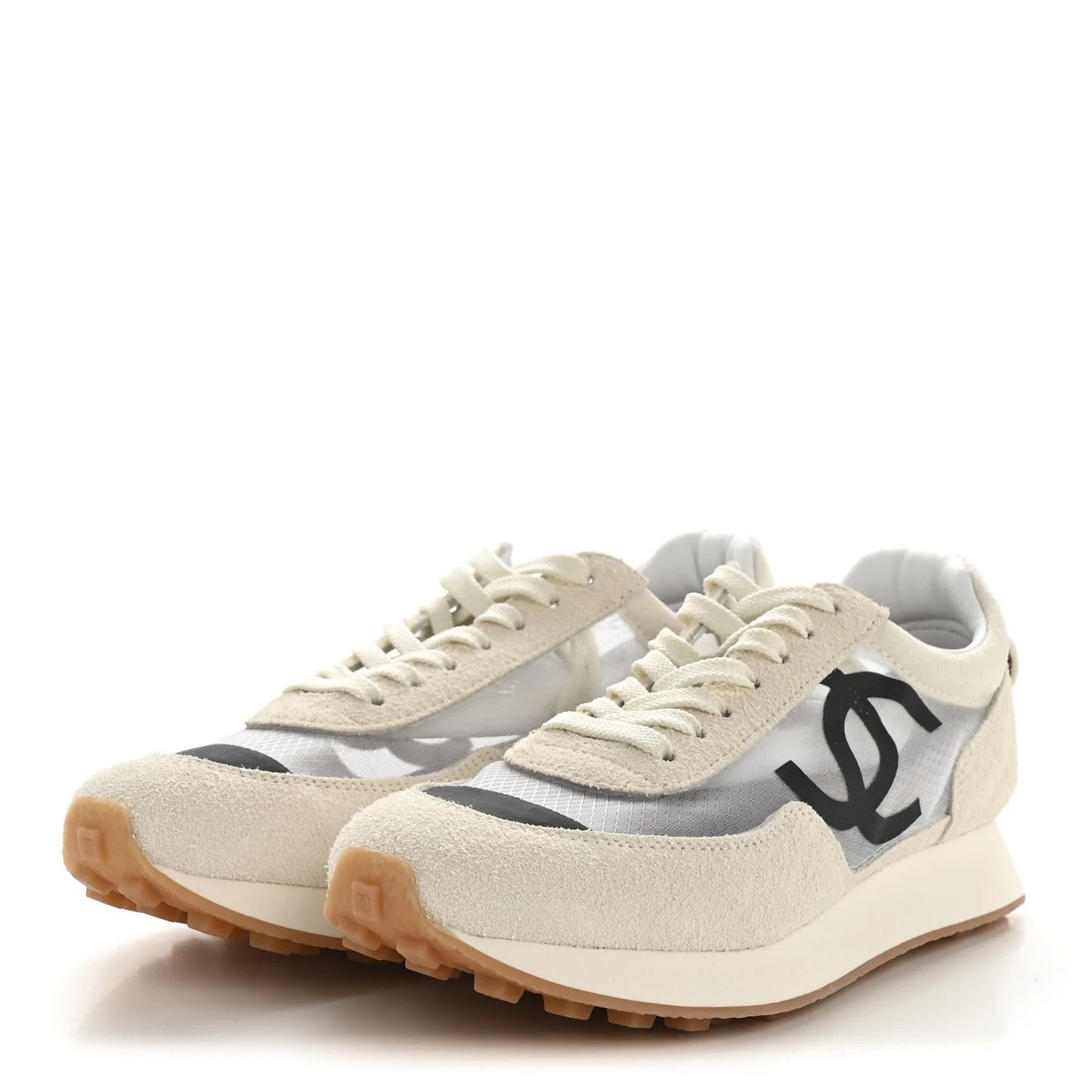 Chanel os11x0426 Suede Calfskin CC Sneakers in Multicolor Size US 7 / IT 37 - 6 Thumbnail