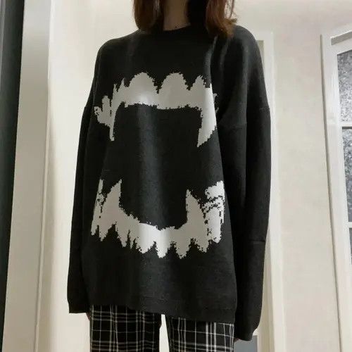 Japanese Brand Mizuhara x Kan Vintage Vampire Teeth Sweater Y2k Size US L / EU 52-54 / 3 - 6 Thumbnail