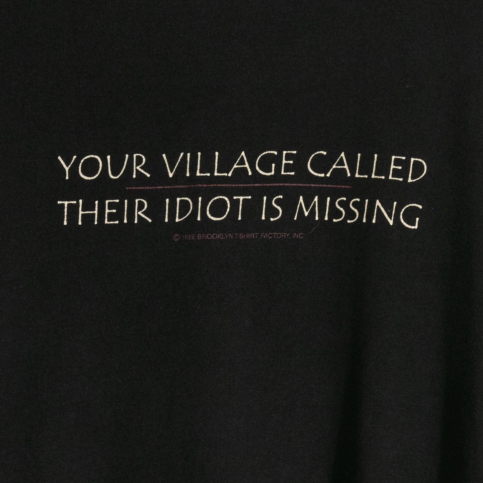 Vintage Vintage 90s Funny Humor Idiot T Shirt Mens XL Village Idiot Size US XL / EU 56 / 4 - 4 Thumbnail