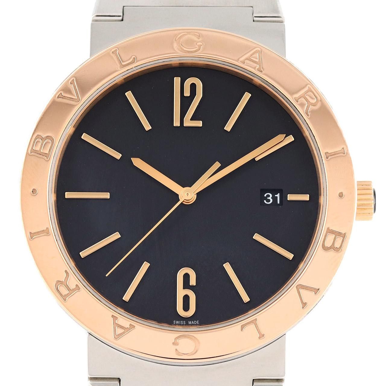 Bvlgari Bvlgari Bvlgari BVLGARI BVLGARI Stainless Steel x Pink Gold Automatic Metal Automatic BBP41SG/102930 DUTY FREE for USA Size ONE SIZE - 1 Thumbnail