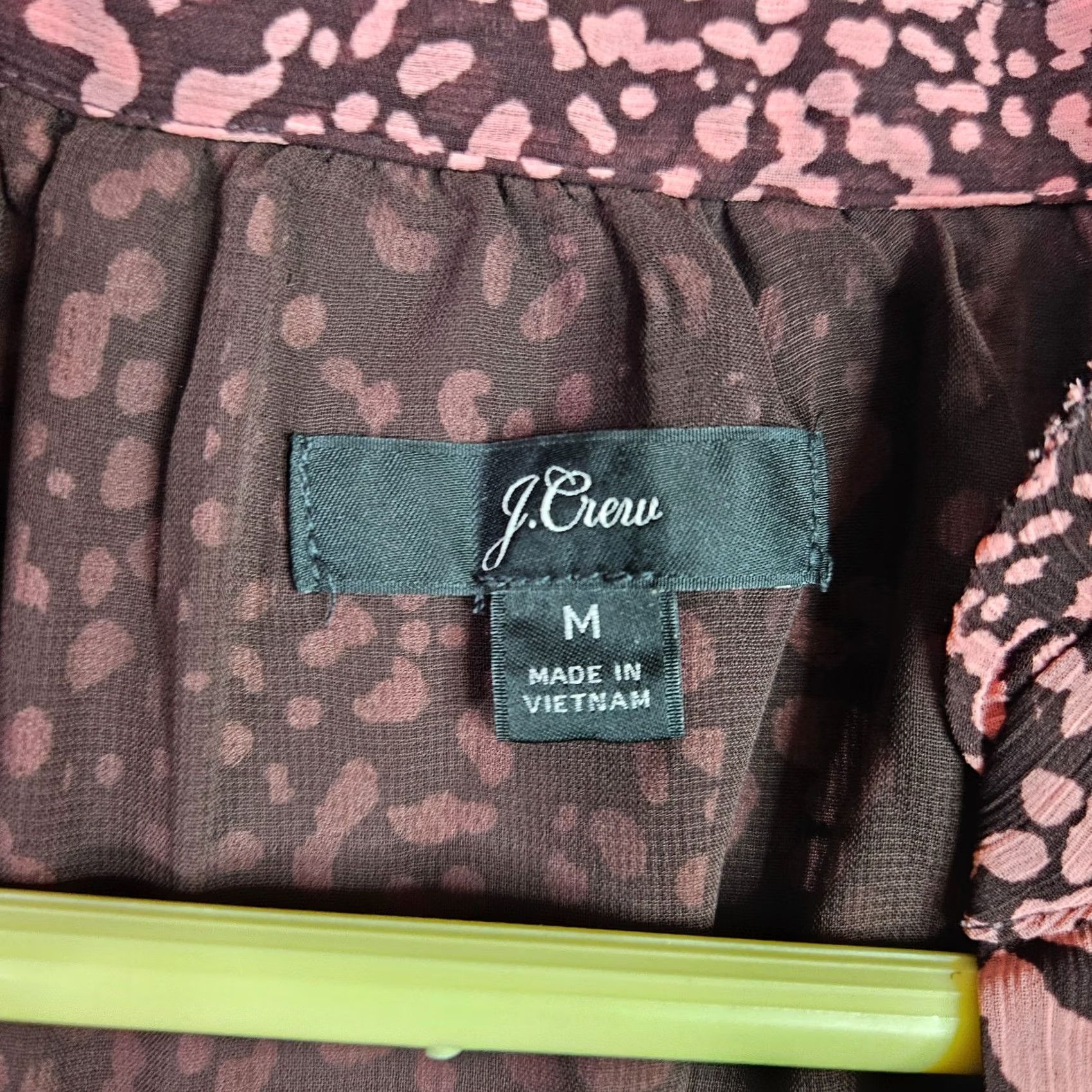 J.Crew J.CREW Women’s M Pink Black Leopard Print Short Sleeve Blouse Lightweight Top Shirt Adult M Multicolor Leopard Mens Womens Girls Size M / US 6-8 / IT 42-44 - 6 Thumbnail