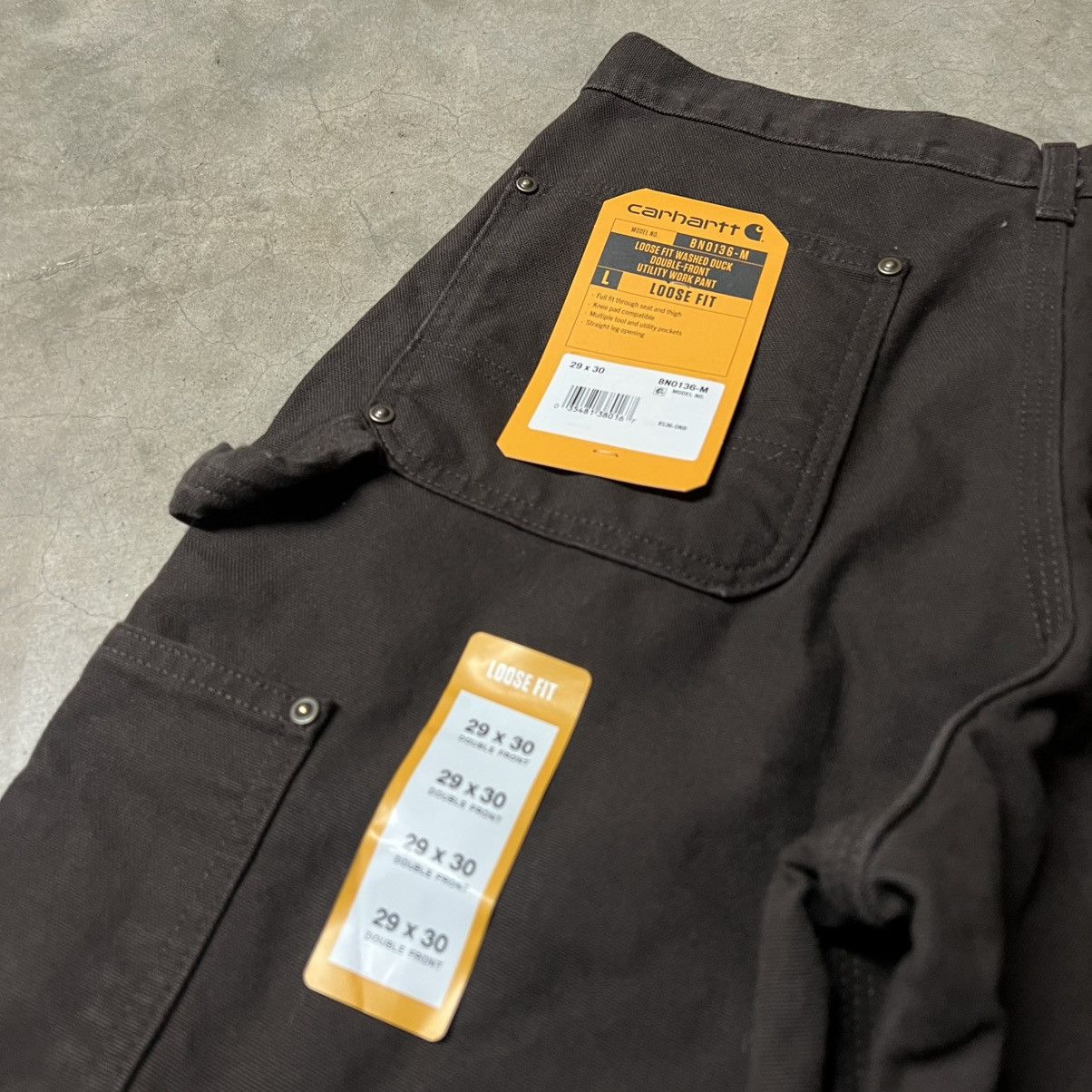 Carhartt × Carhartt Wip × Vintage BNWT Carhartt 🇺🇸 Brown Double-Knee Carpenter Pants Size US 29 - 3 Thumbnail