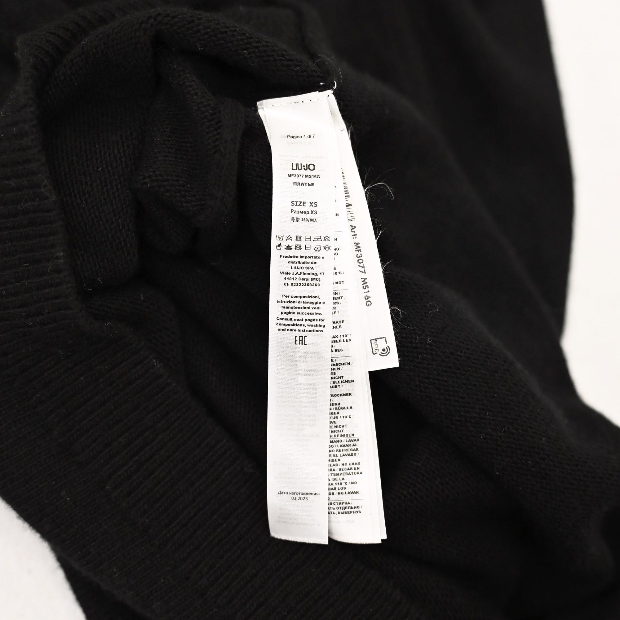 Liu Jo Liu Jo soft knitted dress with cashmere black XS Size XS / US 0-2 / IT 36-38 - 9 Thumbnail