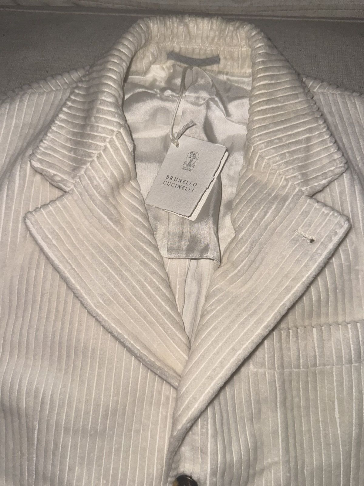 Brunello Cucinelli Brunello cucinelli white pinstripe blazer Size US S / EU 44-46 / 1 - 7 Thumbnail