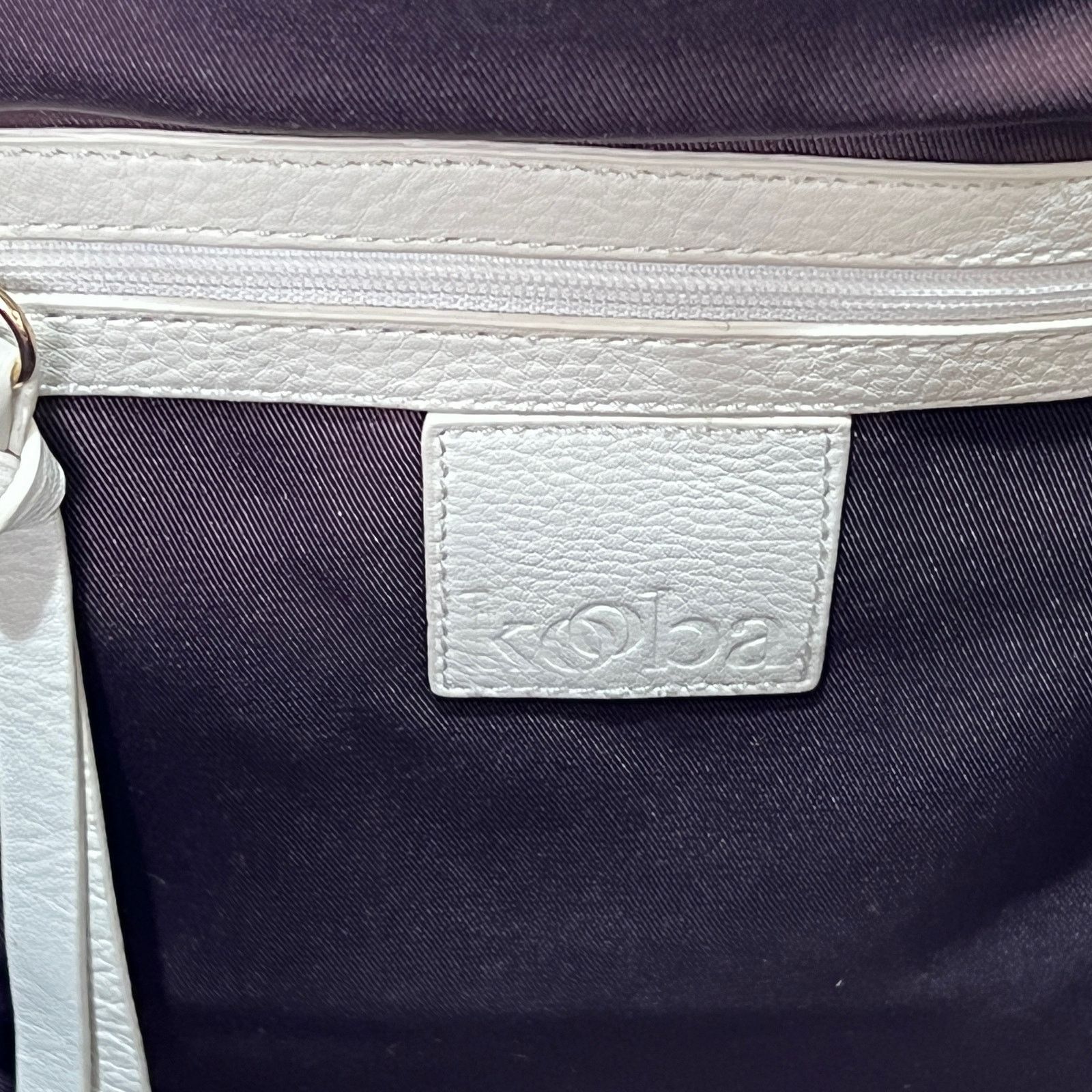 Other Kooba Leather Brown Shoulder Bag Tote White Denim Size ONE SIZE - 3 Thumbnail