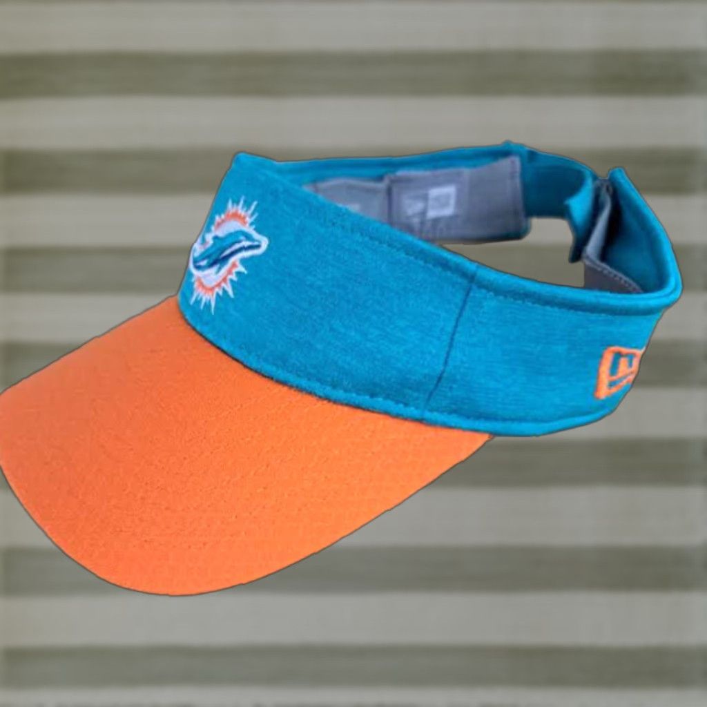 New Era New Era Miami Dolphins Visor Hat Adjustable Unisex Adults Multicolor Football Cap Size ONE SIZE - 1 Thumbnail