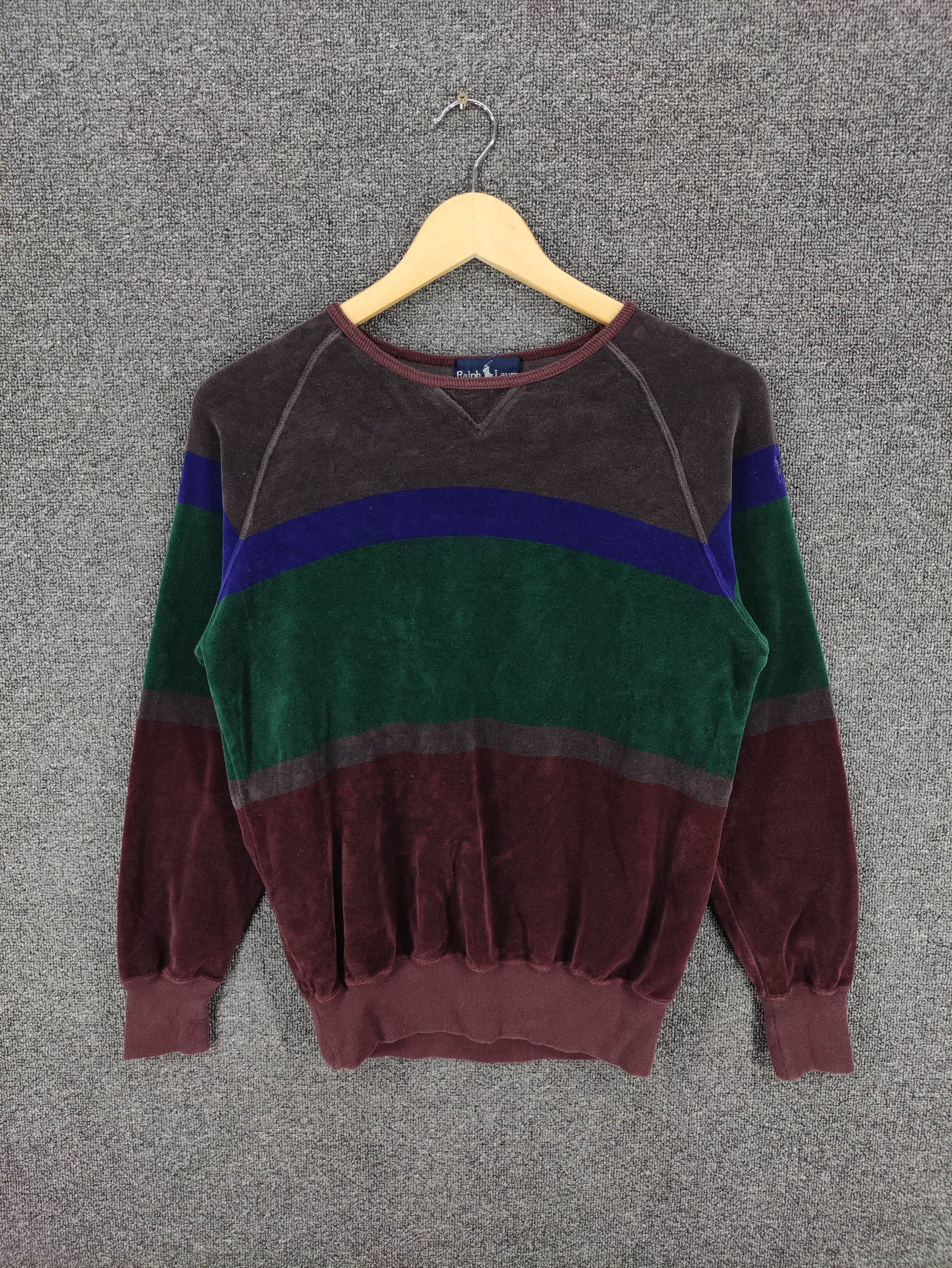 Polo Ralph Lauren Vintage Polo Ralph Lauren Velvet Sweatshirt Jumper Size US S / EU 44-46 / 1 - 1 Thumbnail