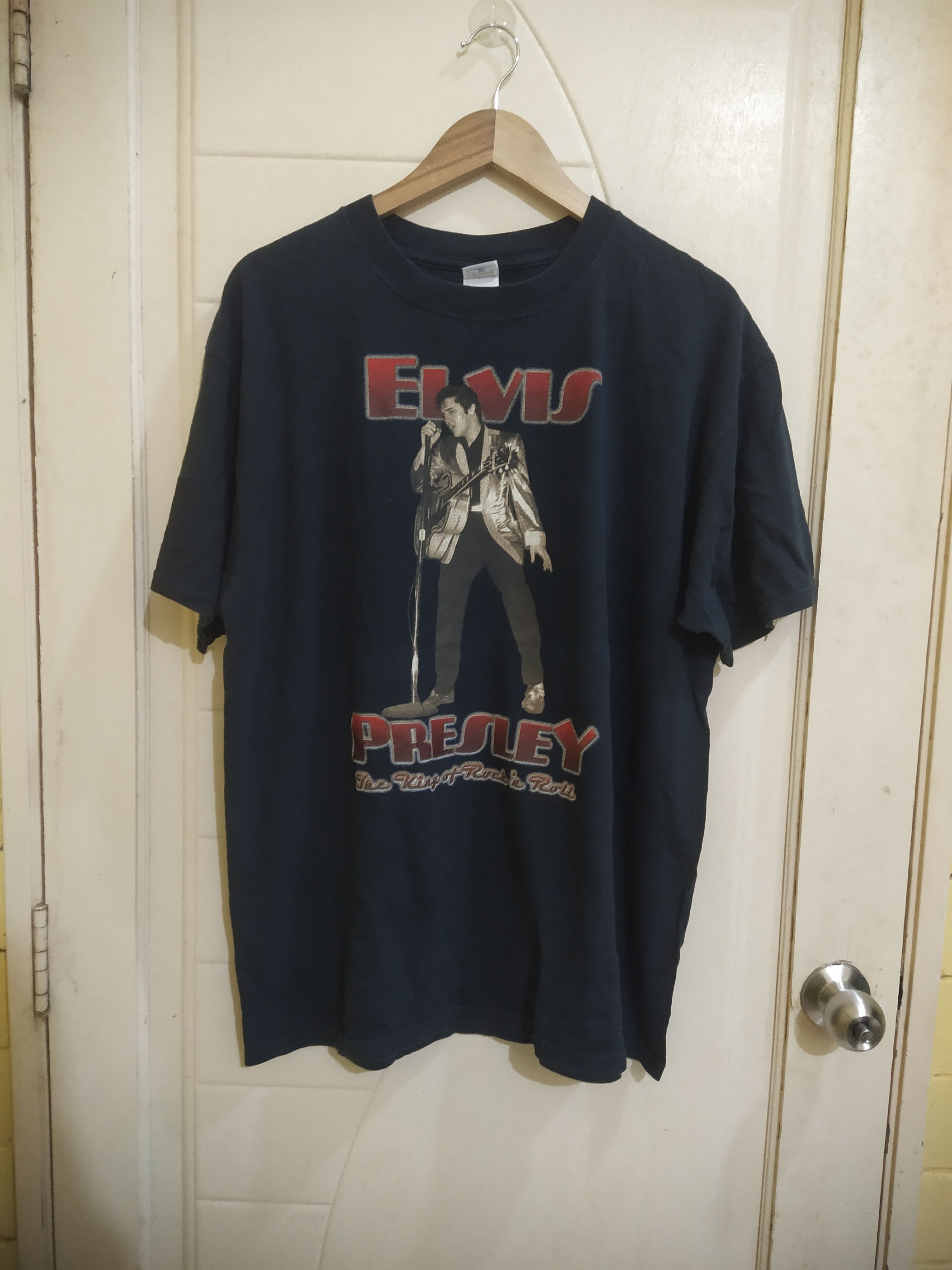 Vintage 🔥ANVIL Blue Tag Elvis Presley Rock N Roll Vintage Size US XL / EU 56 / 4 - 1 Thumbnail