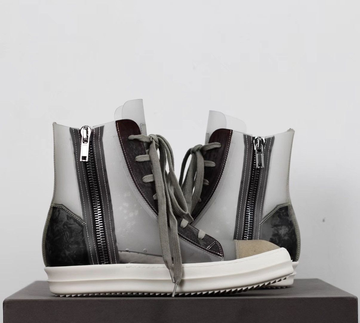 Rick Owens Rick Owens Transparent PVC Bubble Converse-Inspired Sneakers Size US 7.5 / EU 40-41 - 3 Thumbnail