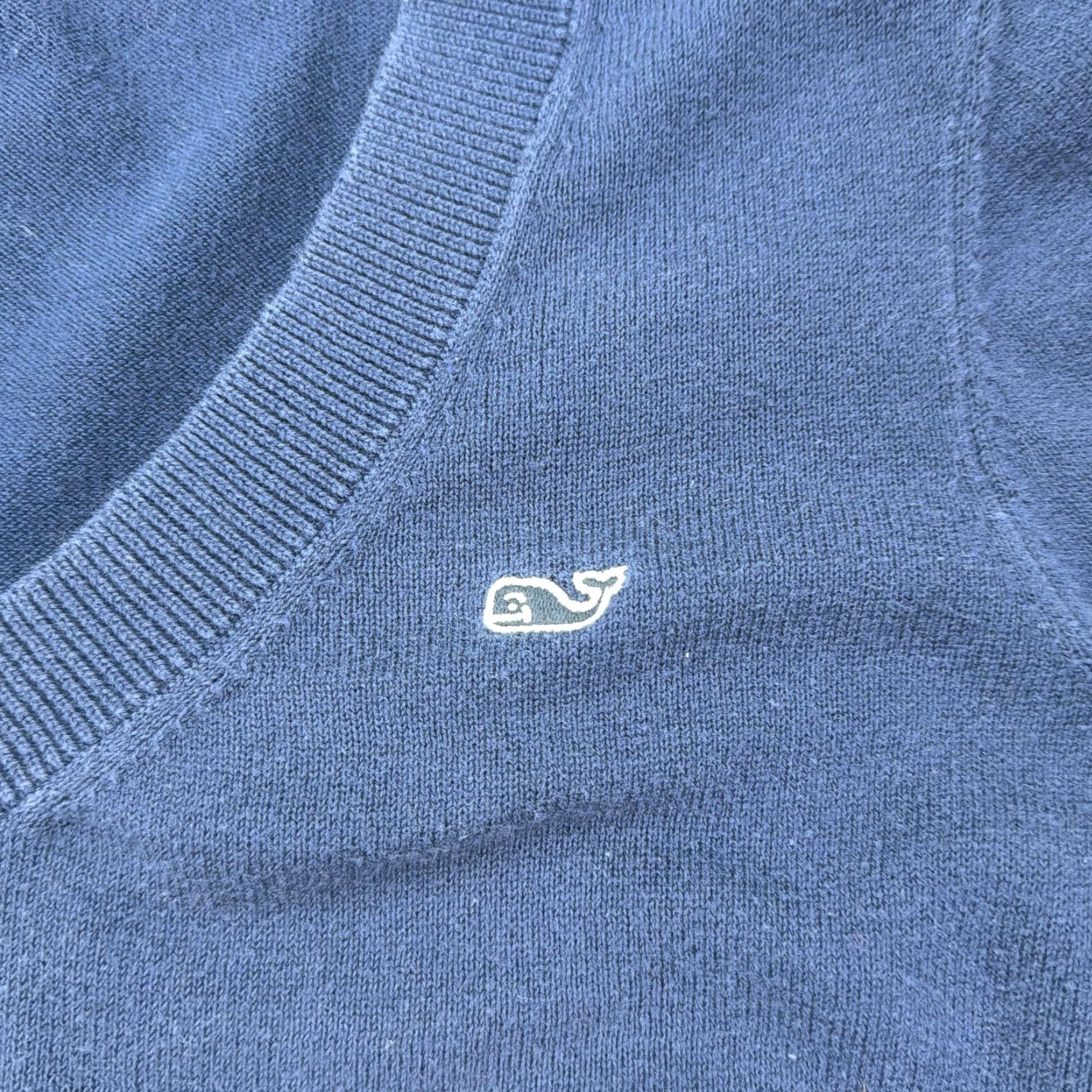 Vineyard Vines Vineyard Vines Sweater Womens XS Navy Blue V-Neck Cotton Logo Whale Size XS / US 0-2 / IT 36-38 - 3 Thumbnail