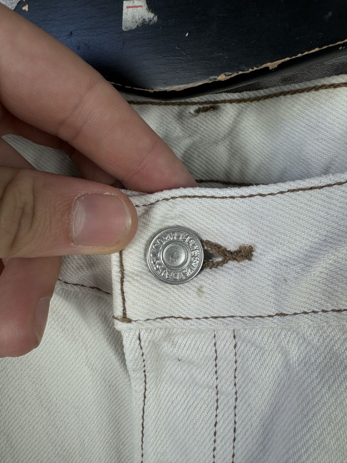 Levi's Men’s Levi’s 501 White Jeans Vintage USA 🇺🇸 Size W36 L30 Size US 36 / EU 52 - 14 Thumbnail