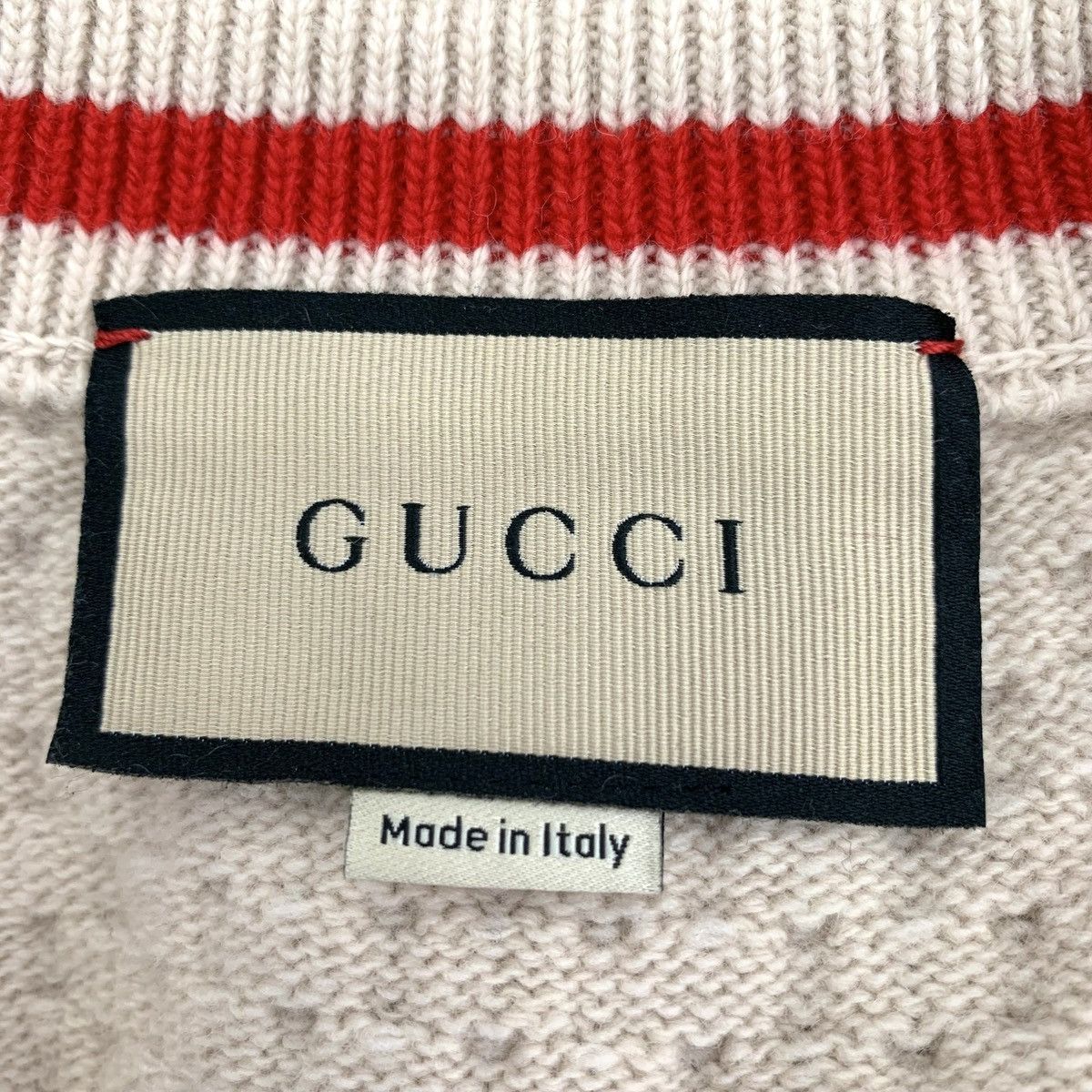 Gucci Gucci Hollow Out Wool V-neck Long Sleeve Knit Sweater K26WX Size S / US 4 / IT 40 - 5 Thumbnail