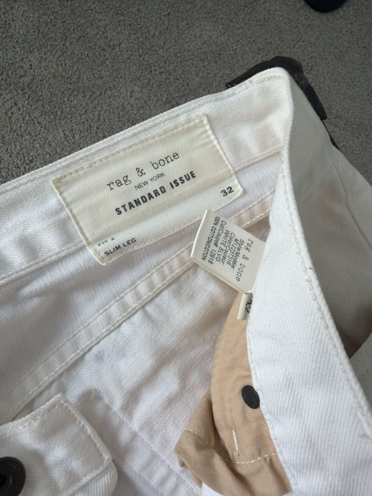Rag & Bone Rag & Bone White Denim Jeans Size US 32 / EU 48 - 1 Thumbnail