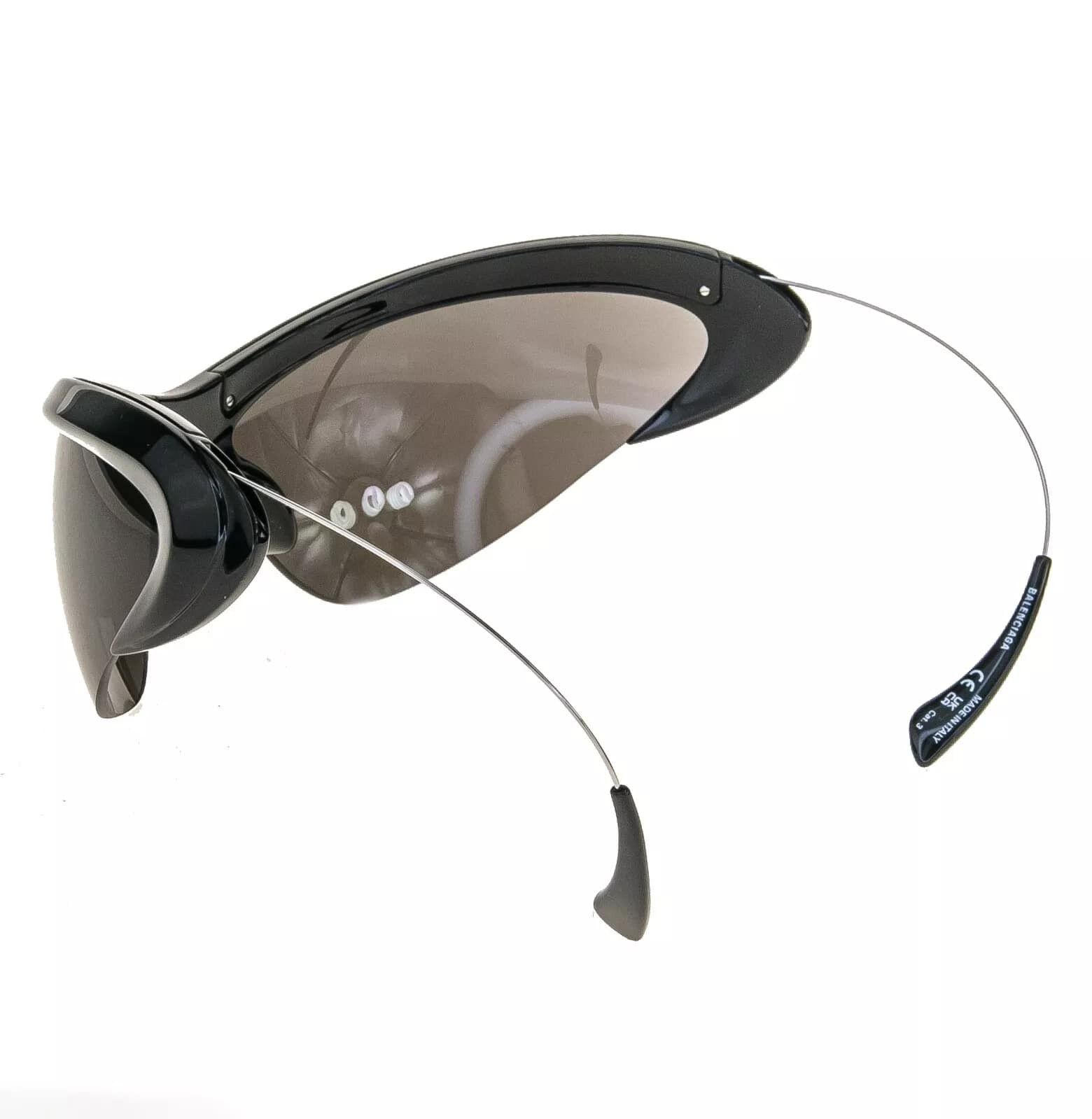 Balenciaga BALENCIAGA WIRE CAT Mask Wrap 0232 Black Silver BB0232S 001 Size ONE SIZE - 5 Thumbnail