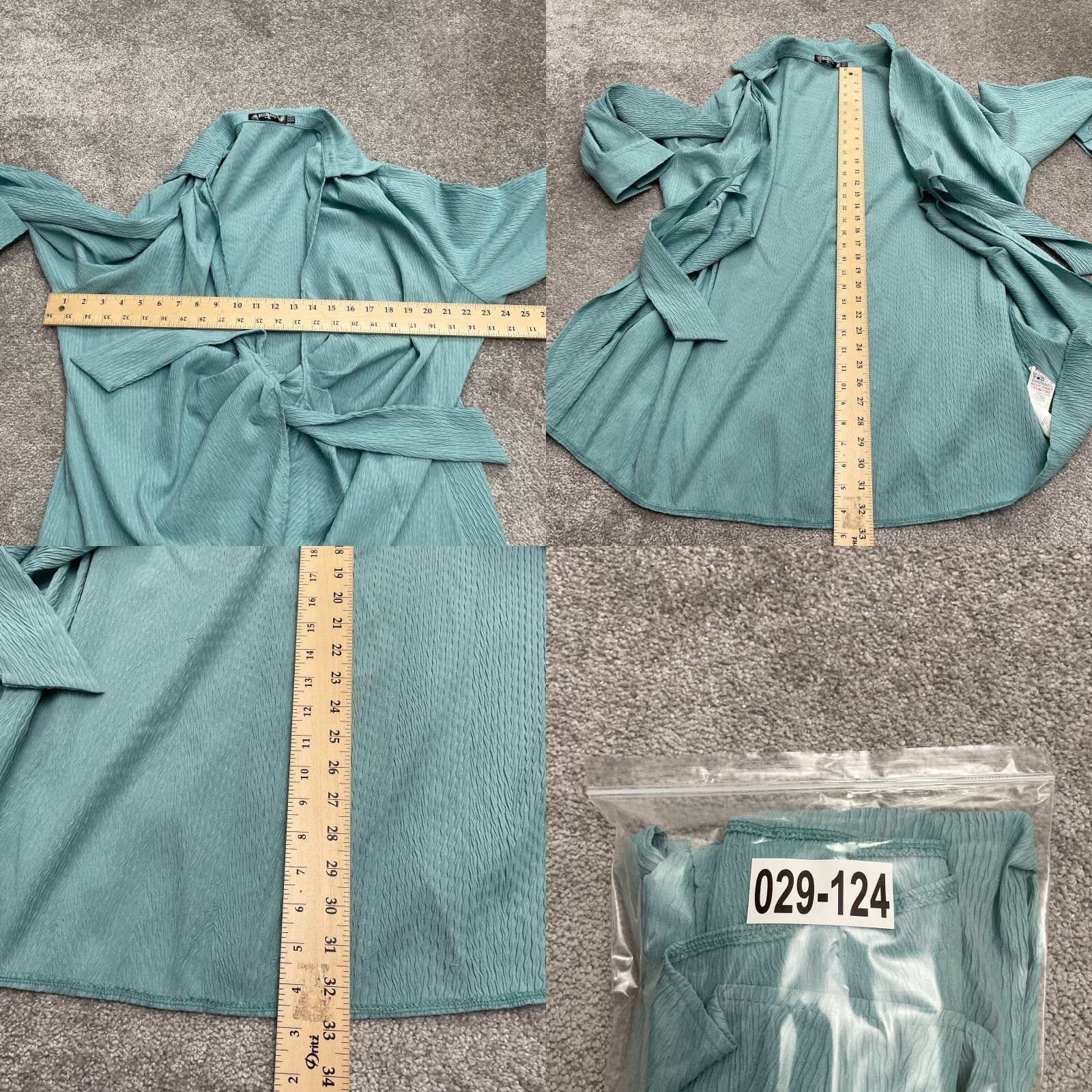 Missguided Missguided Plus Wrap Shirt Womens 16W Green Long Sleeve Collared Top Tunic Blouse Size XXL / US 16-18 / IT 52-54 - 8 Thumbnail