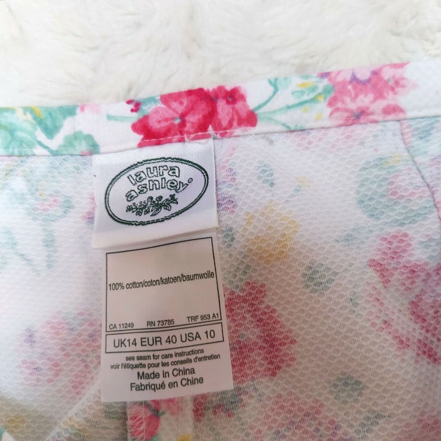 Laura Ashley Laura Ashley Womens Cotton Multicolor Floral High Rise Cropped Pants Size 10 Size 32" / US 10 / IT 46 - 2 Thumbnail