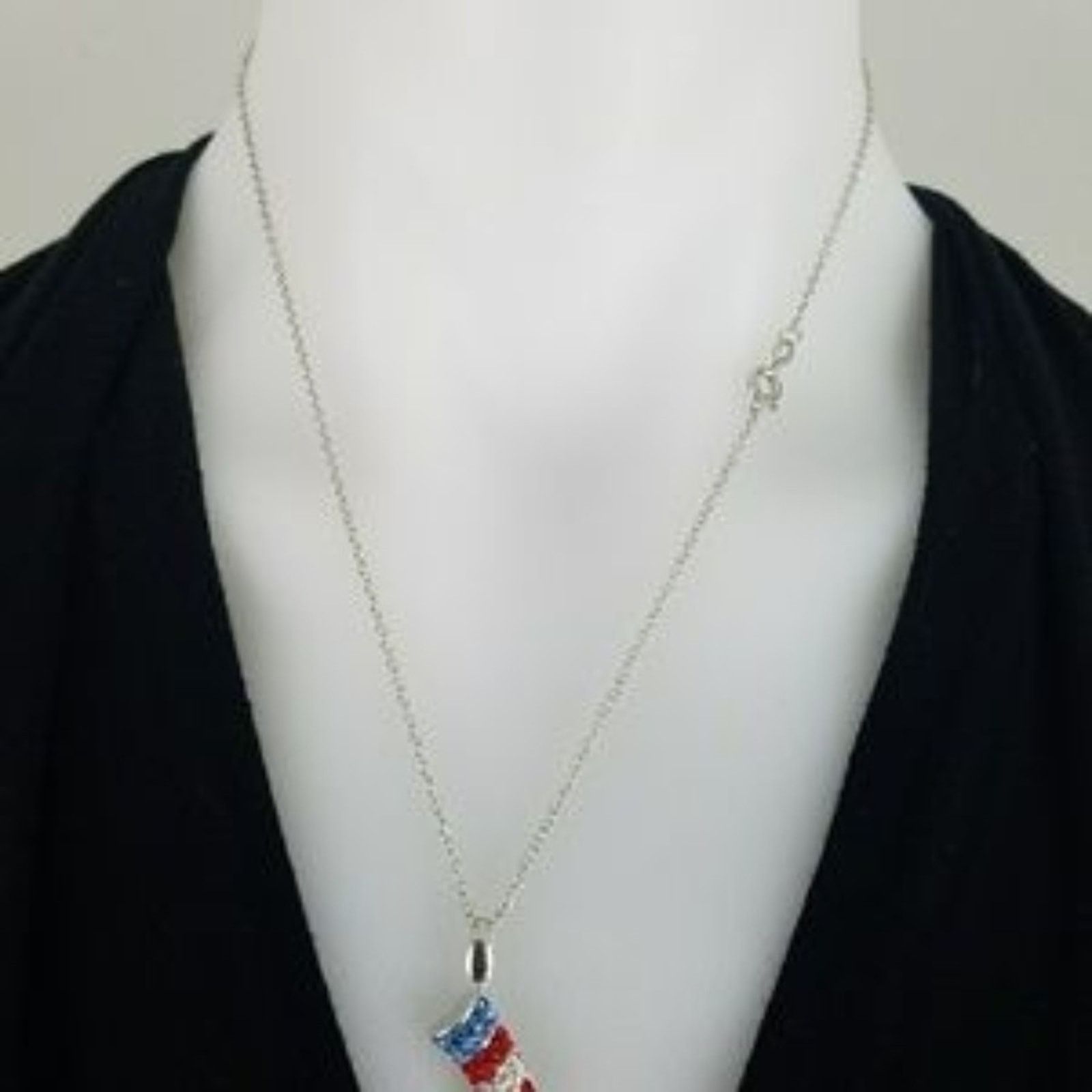 Other NEW Crystal Stocking White Gold Plated Christmas Necklace Size ONE SIZE - 5 Thumbnail