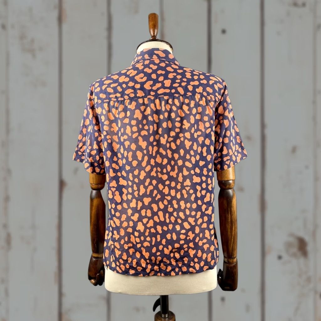 Celine Celine Paris Shirt Mens 44 Black &Orange Short Sleeve Button-Down Collared Animal Print Casual Shirt Size US XXL / EU 58 / 5 - 1 Thumbnail