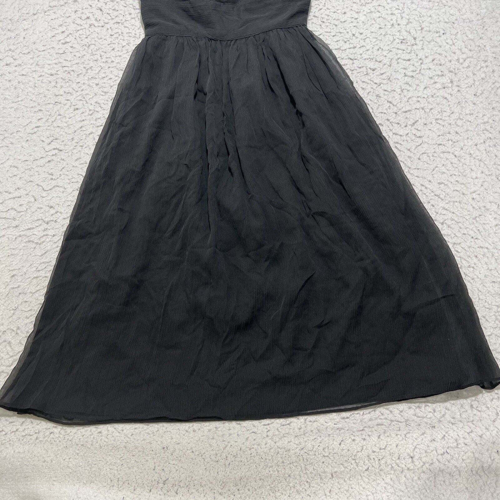 J.Crew J. Crew Emily Silk Chiffon Cocktail Dress Lined Sleeveless Size XS / US 0-2 / IT 36-38 - 4 Thumbnail