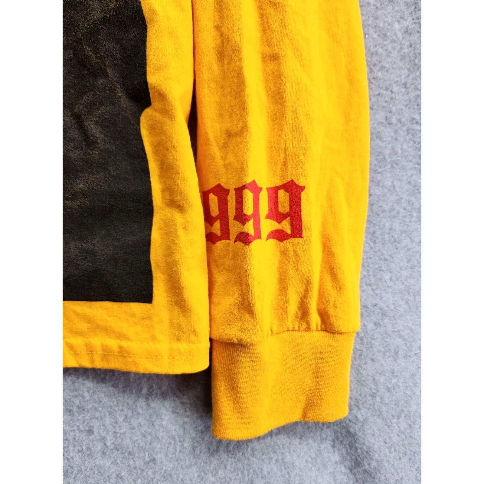 Vintage 999 Shirt Mens Long Sleeve Yellow Red Eye Juice WRLD World Small Size US S / EU 44-46 / 1 - 3 Thumbnail