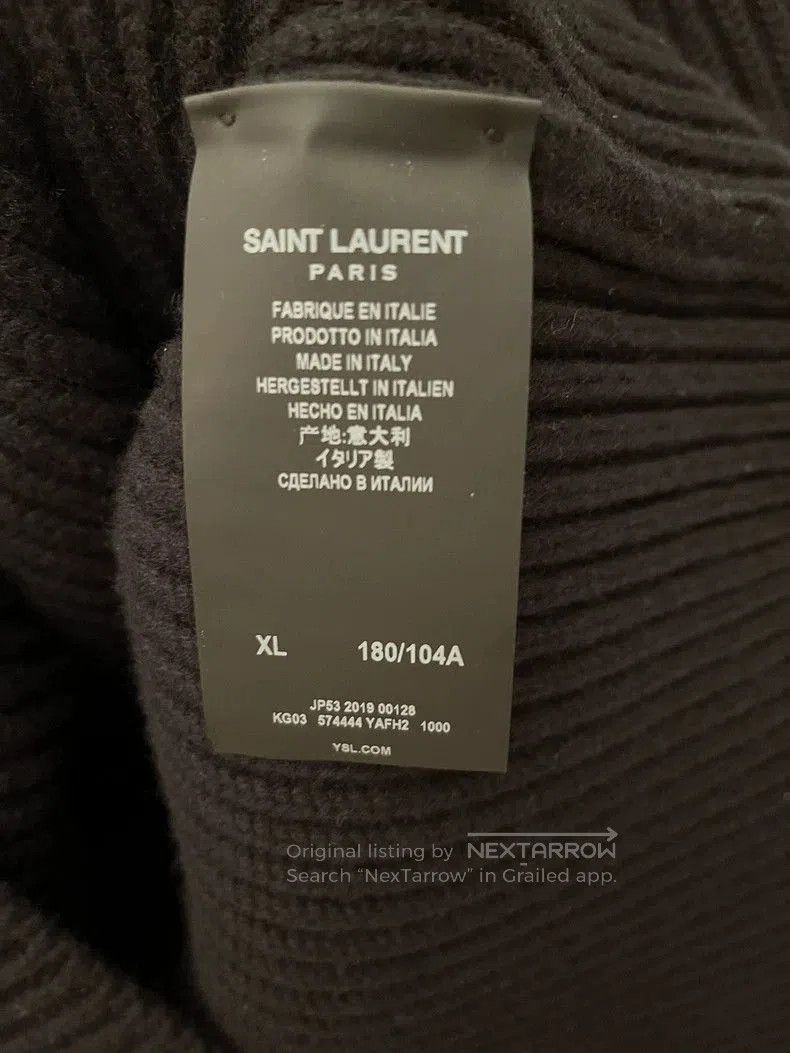 Saint Laurent Paris Saint Laurent Black Wool Cashmere Sweater. Size US XL / EU 56 / 4 - 5 Thumbnail