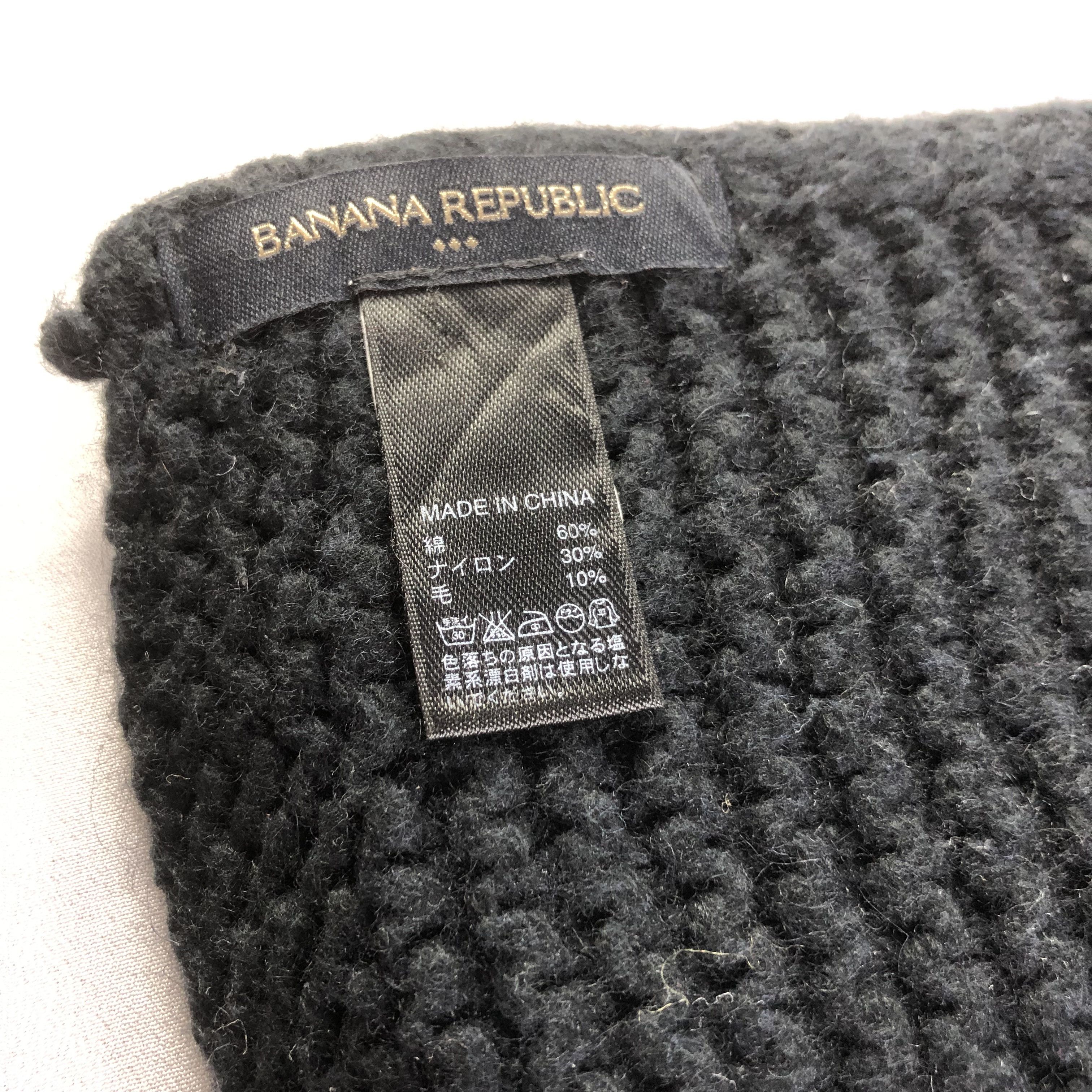 Banana Republic Banana Republic Black Scarf Muffler V1663 Size ONE SIZE - 4 Thumbnail