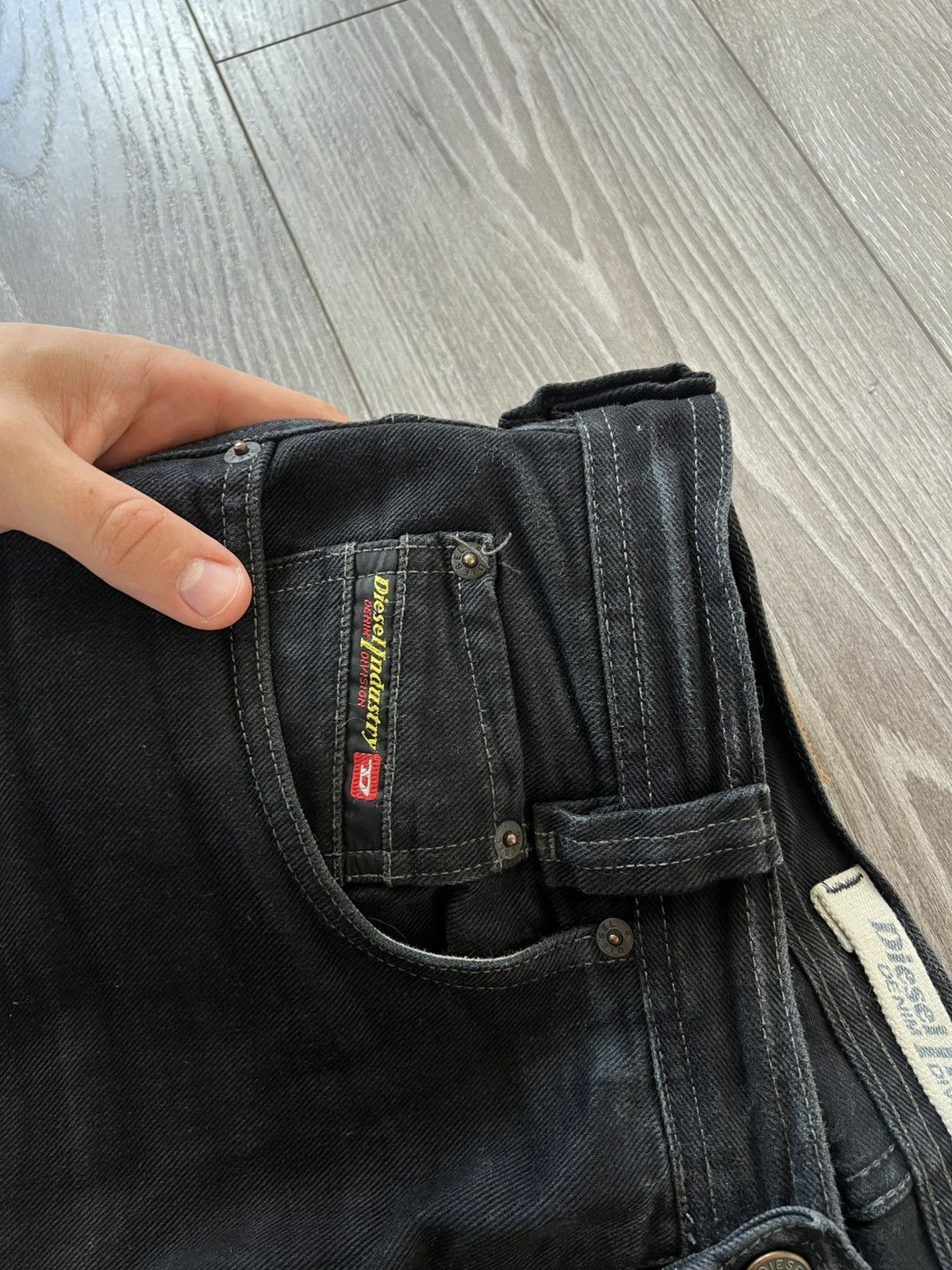 Diesel ‼️Vintage Diesel IND Ladder Baggy Black Denim Jeans‼️ Size US 33 - 21 Thumbnail