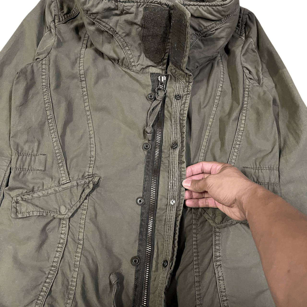 If Six Was Nine Vintage 00's Goa Cyber Military Bono Jacket Punk Size US S / EU 44-46 / 1 - 7 Thumbnail