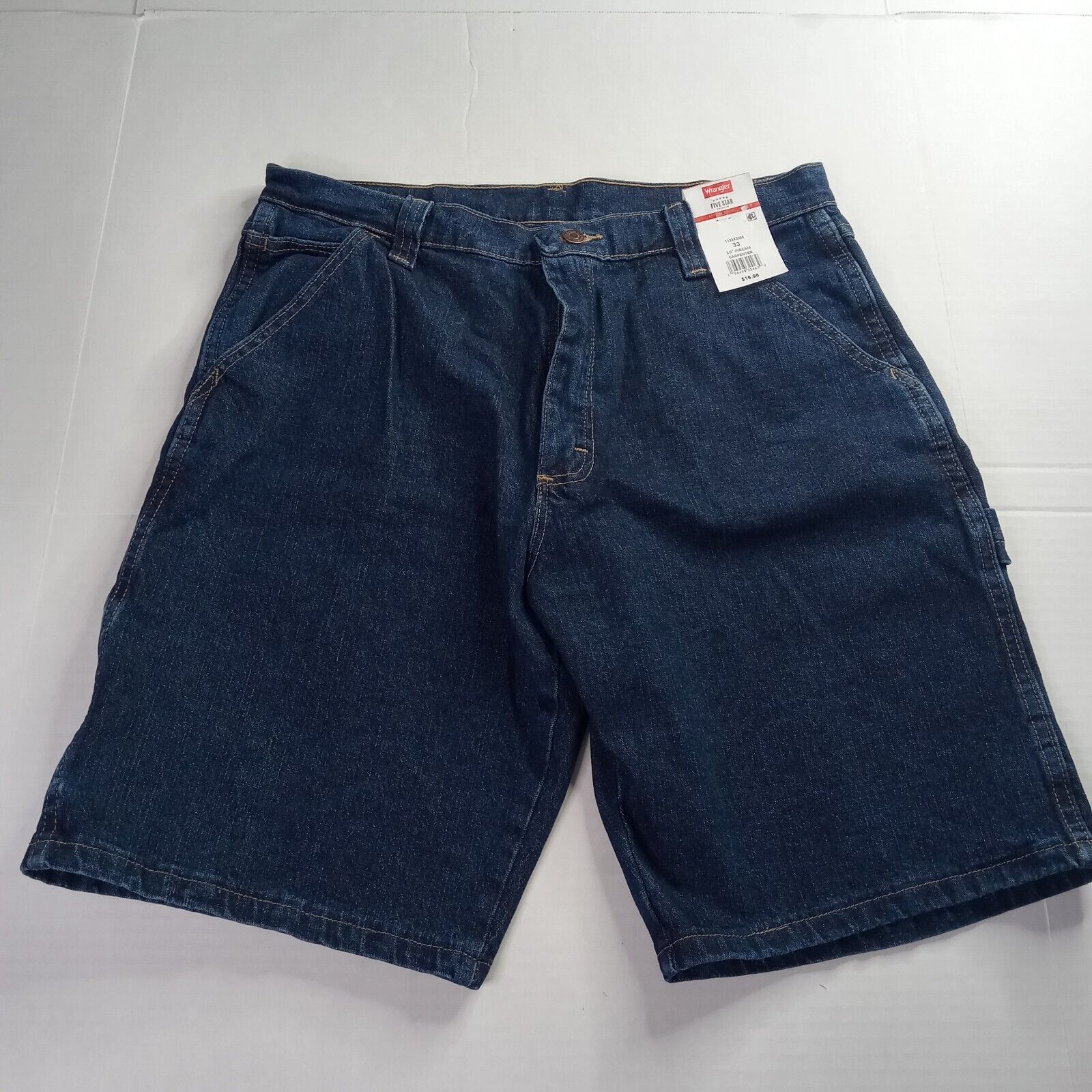 Wrangler Wrangler Carpenter Flex Denim Shorts Men's 33 Blue 10" Insea Size US 33 - 1 Thumbnail