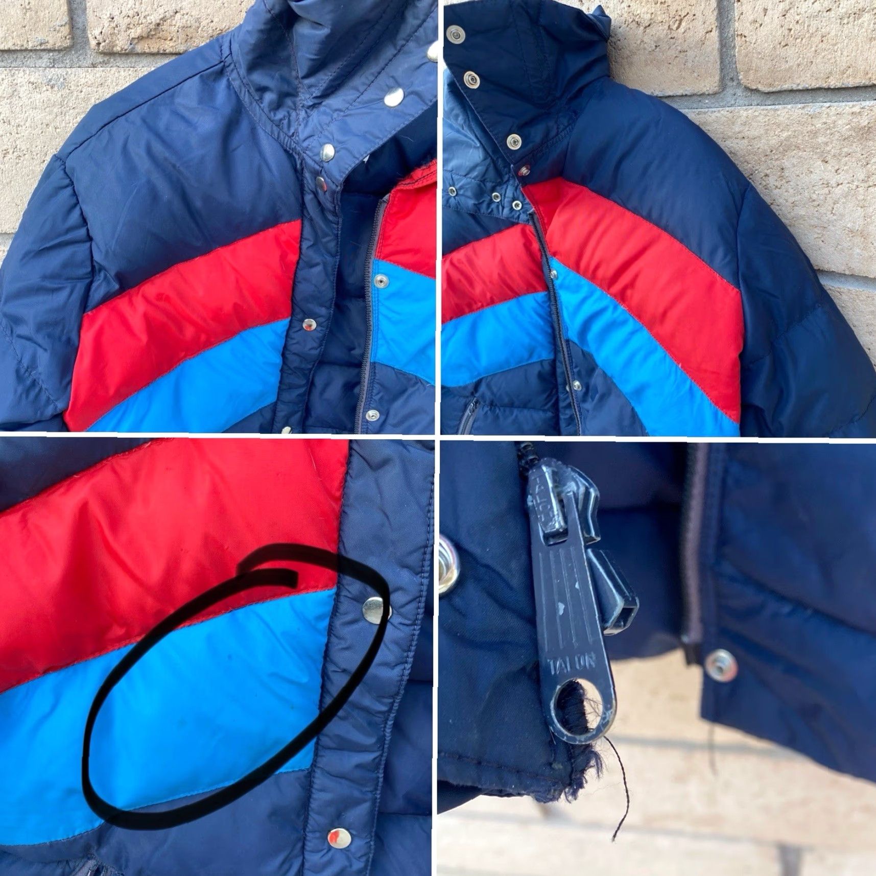 Vintage VINTAGE White Stag Mountain Goat Down Puffer Jacket Chevron Zip 70s 80s Size US S / EU 44-46 / 1 - 7 Thumbnail