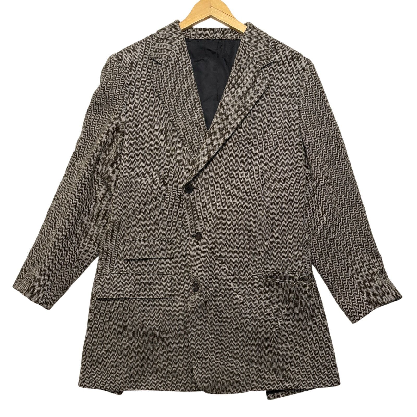 Polo Ralph Lauren VTG 90's Polo Ralph Lauren Harris Brown Tweed Blazer 40L Size 40L - 1 Thumbnail