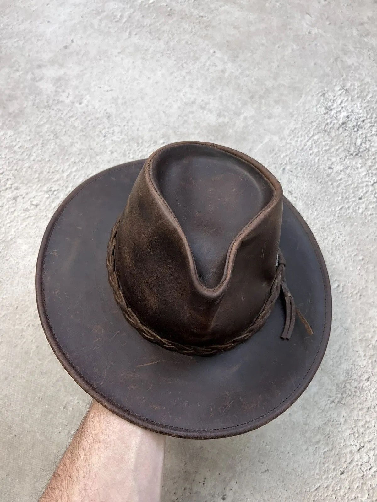 Western Rise Vintage western leather cowboy hat Lagomarsino y2k Size ONE SIZE - 4 Thumbnail