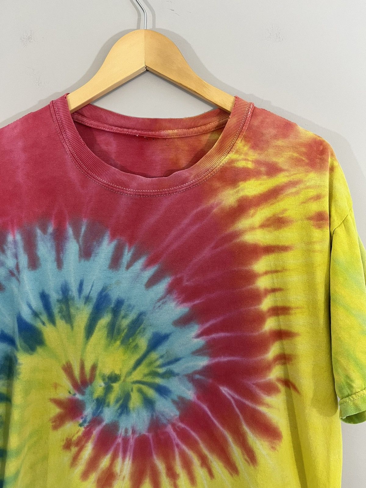 Vintage Thrashed Sun Faded Tie Dye Blank Tee Size US L / EU 52-54 / 3 - 2 Thumbnail