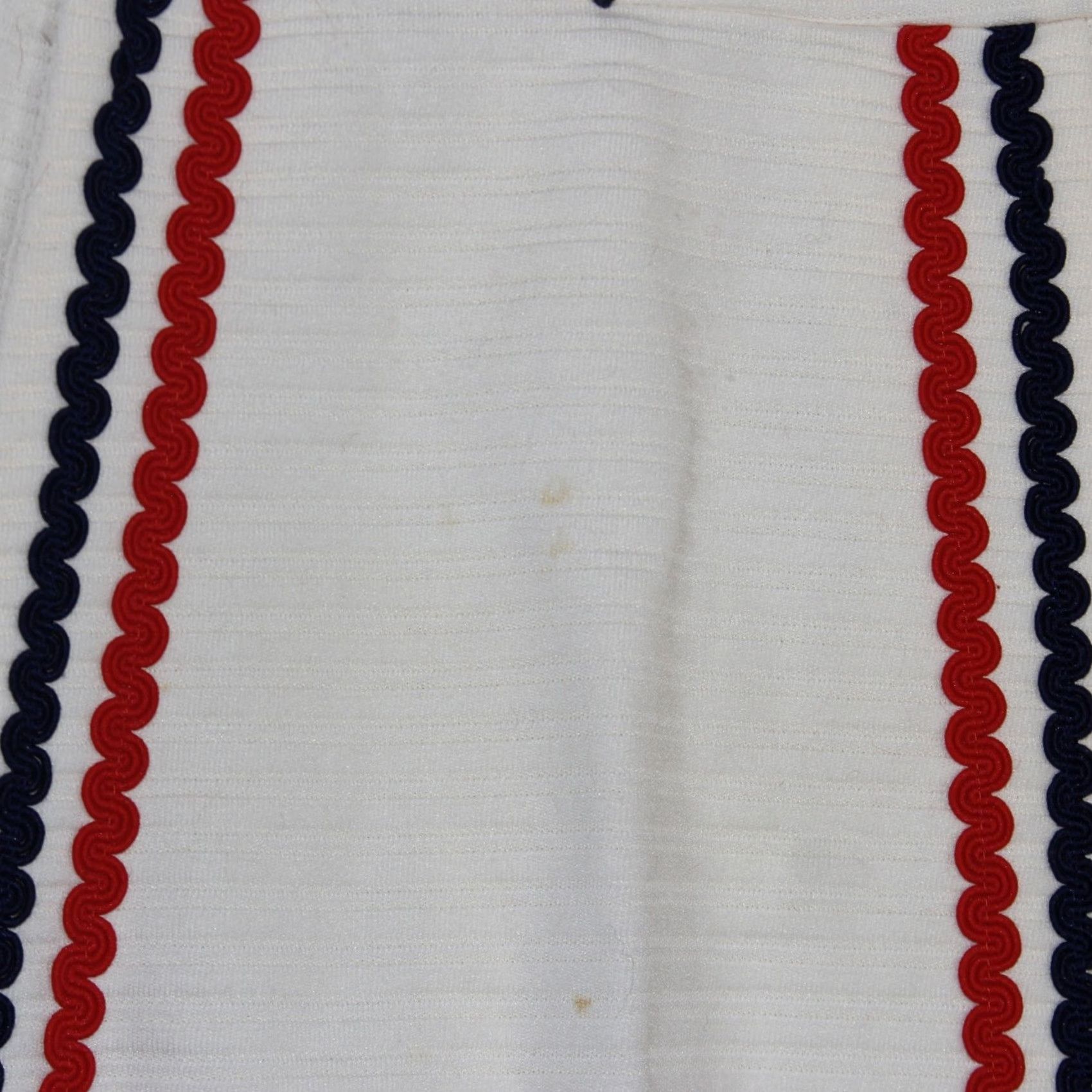 Vintage VINTAGE Parade A-Line Dress Women XS Knee Length White Trim Cap Sleeve Sleeveless Knit Polyester Cotton Yellowing Patina 90s Sports Summer Dress Size XS / US 0-2 / IT 36-38 - 5 Thumbnail